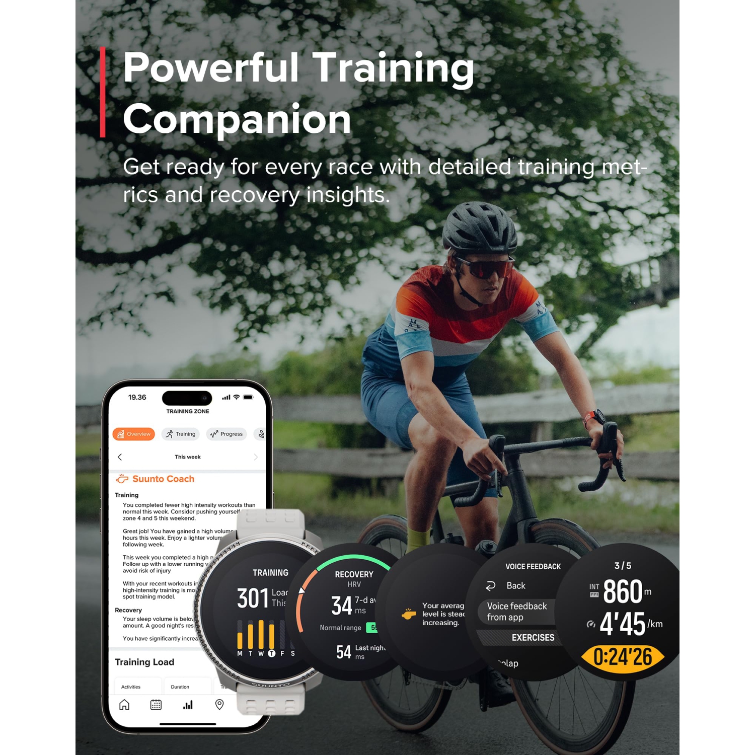 SUUNTO Race: GPS Sports Watch, Large & Bright AMOLED Color Screen, Long Battery Life - Birch