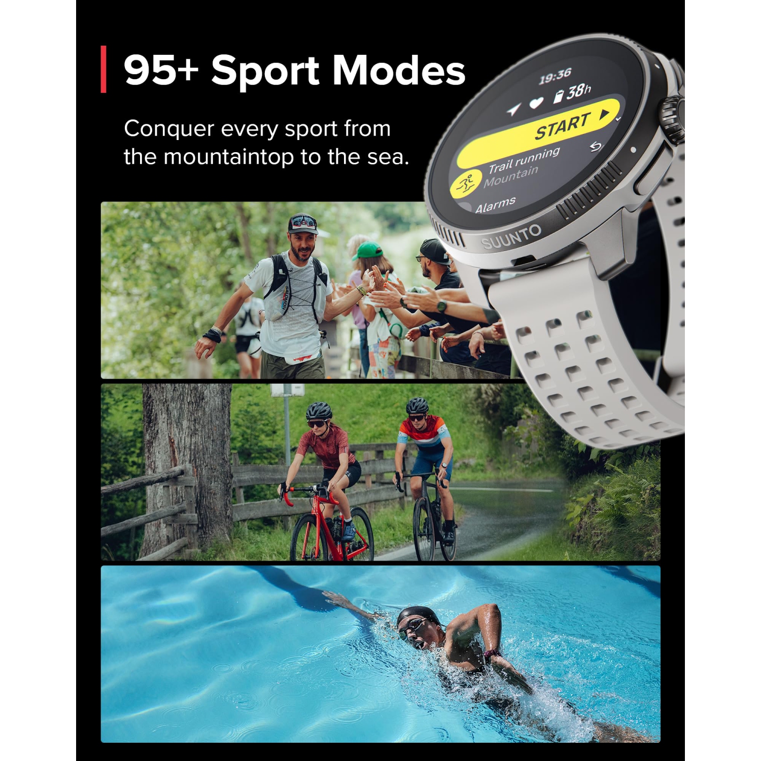 SUUNTO Race: GPS Sports Watch, Large & Bright AMOLED Color Screen, Long Battery Life - Birch