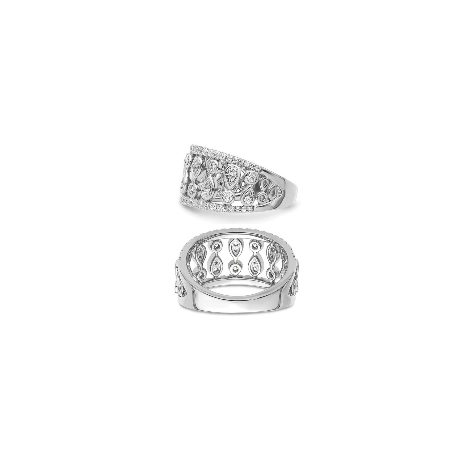 7/10 Carat Lab-Grown Diamond Band Ring in 14K White Gold (SIZE 7)