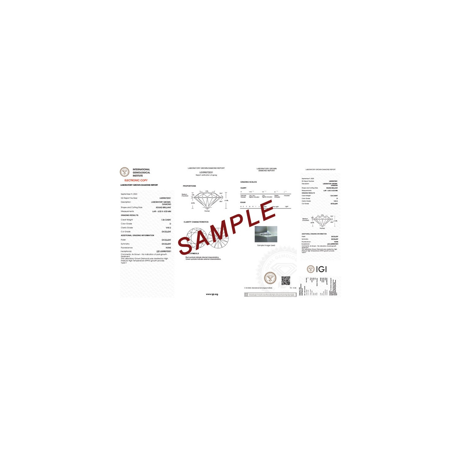 Bague de fiançailles en or blanc 14K ct avec diamant rond créé en laboratoire certifié IGI d'1,16&nbsp;carat