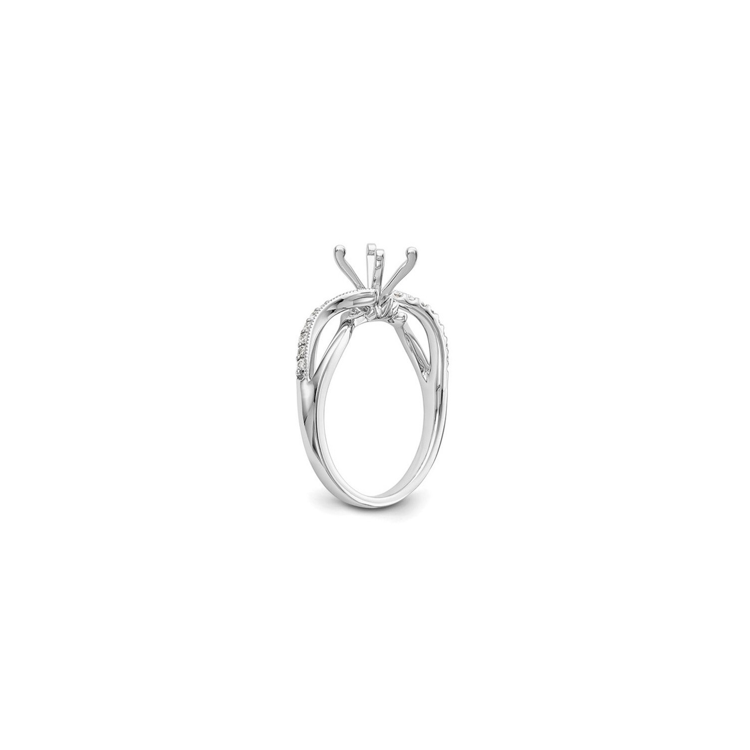 Bague de fiançailles en or blanc 14K ct avec diamant rond créé en laboratoire certifié IGI d'1,16&nbsp;carat