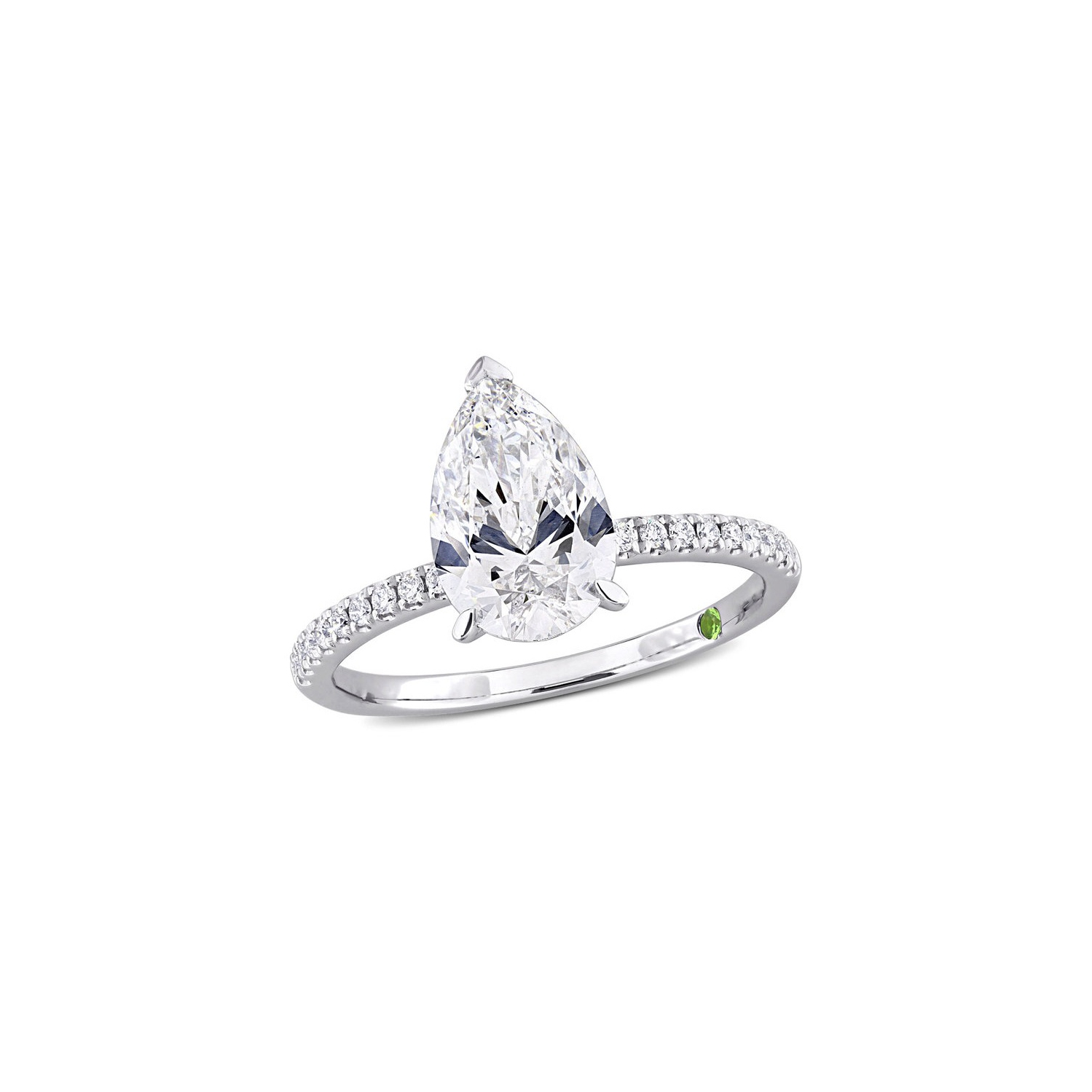 Bague De Fiançailles En Or Blanc 14 Carats Avec Diamants De Laboratoire - Taille 7, 2,68 Carats, Coussin