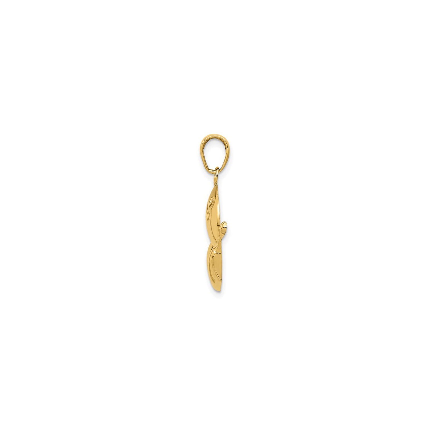 10K Yellow Gold Bowling Ball and Pins Charm Pendant