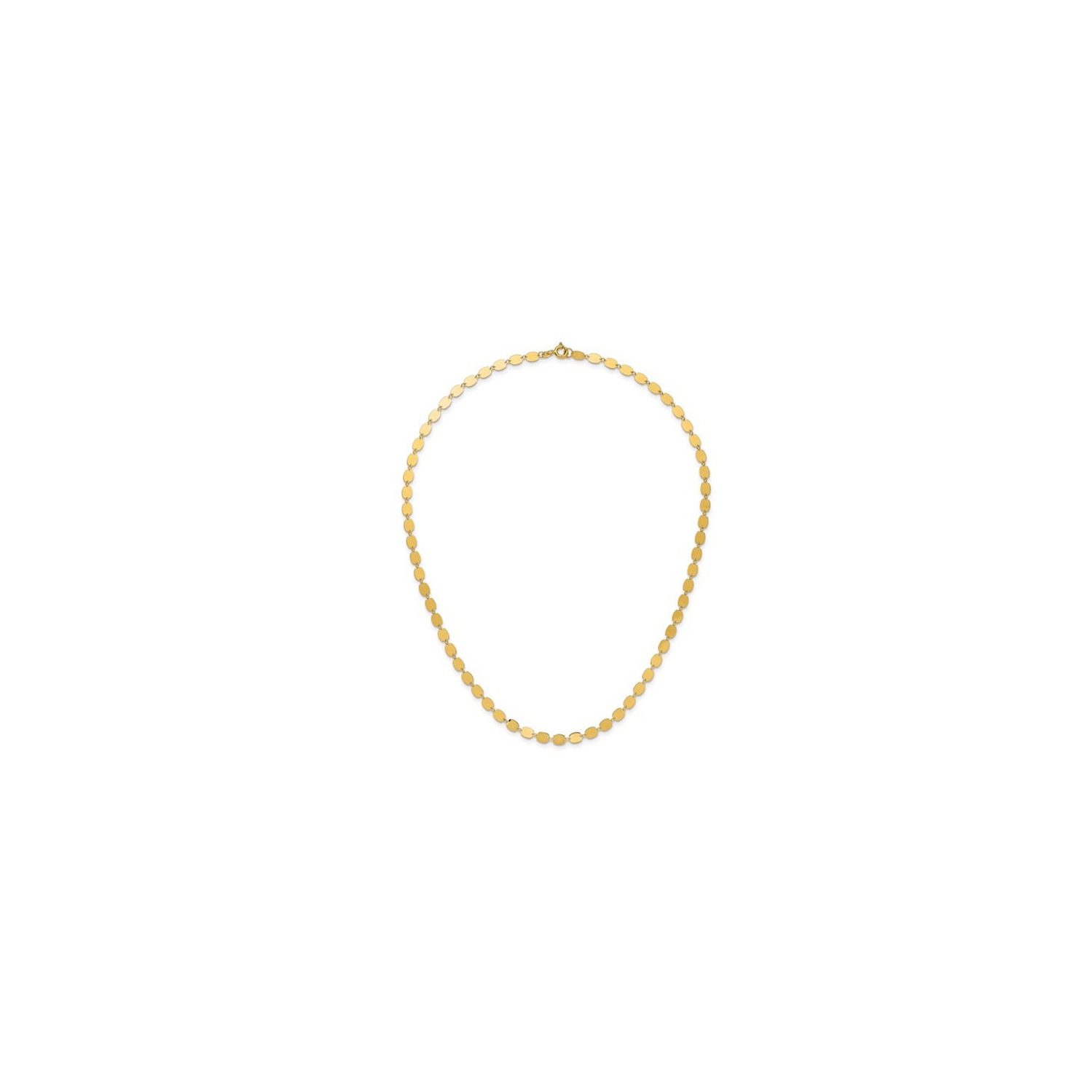 14K Yellow Gold Mirror Link Necklace