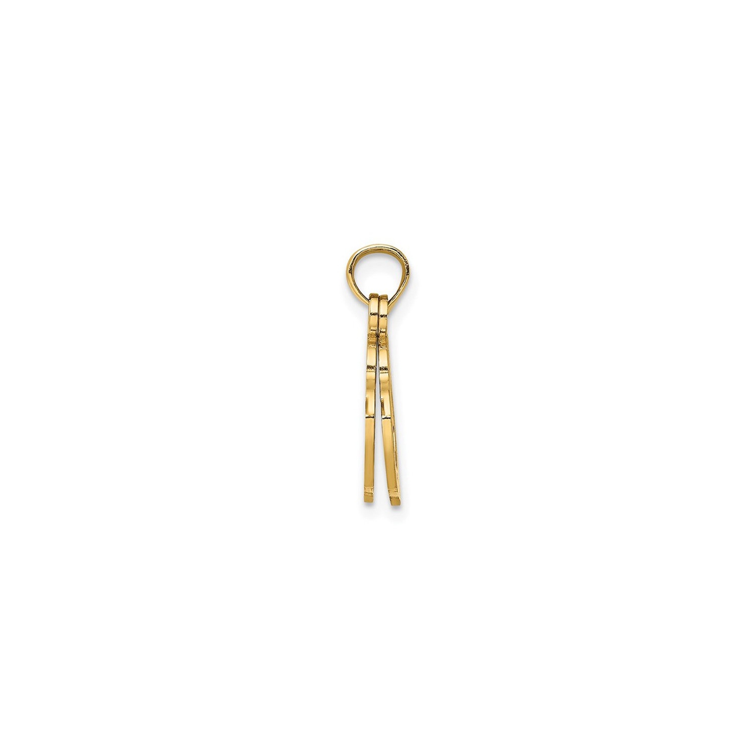 14K Yellow Gold Handcuffs Charm Pendant