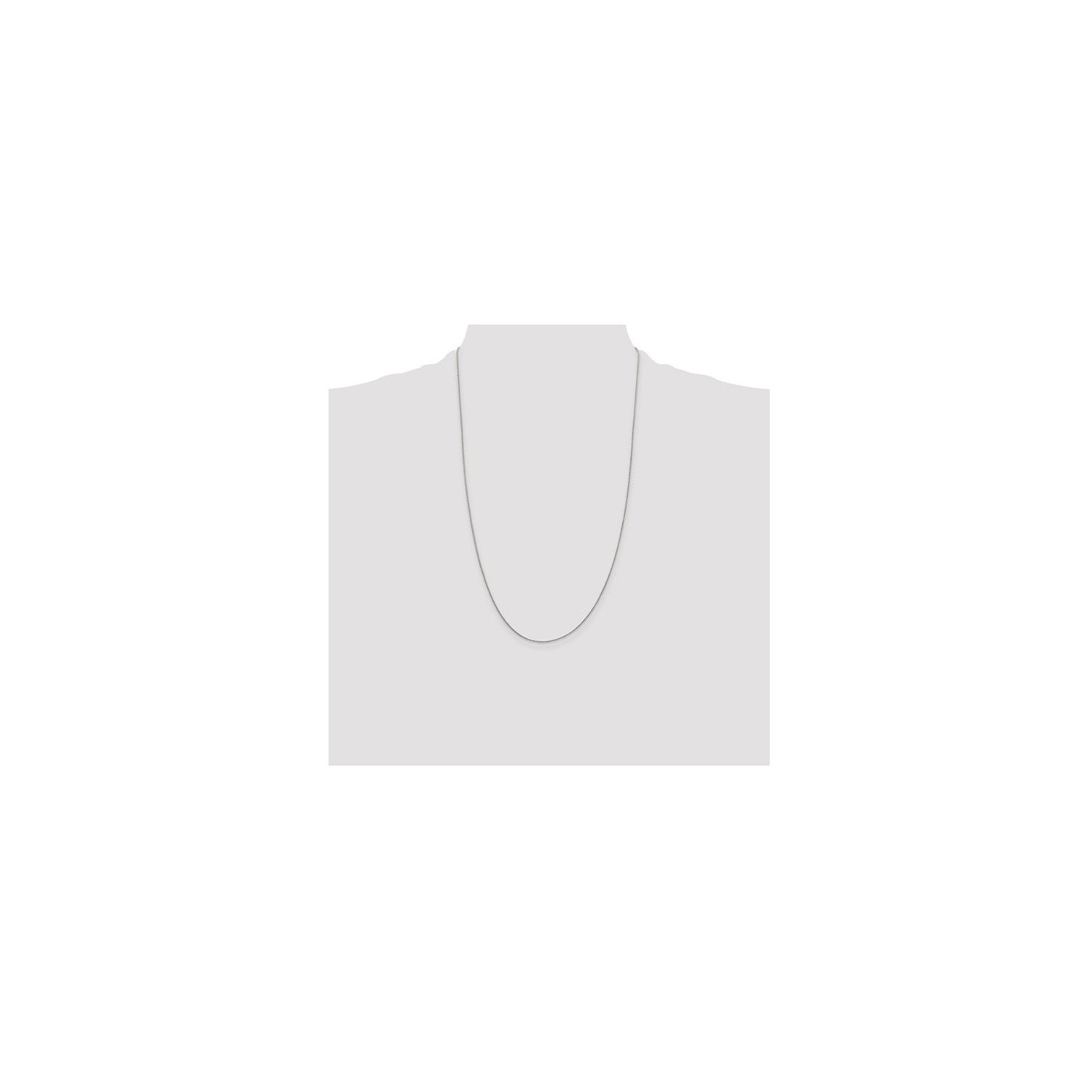 Chaîne Franco ronde en argent sterling de 26 po