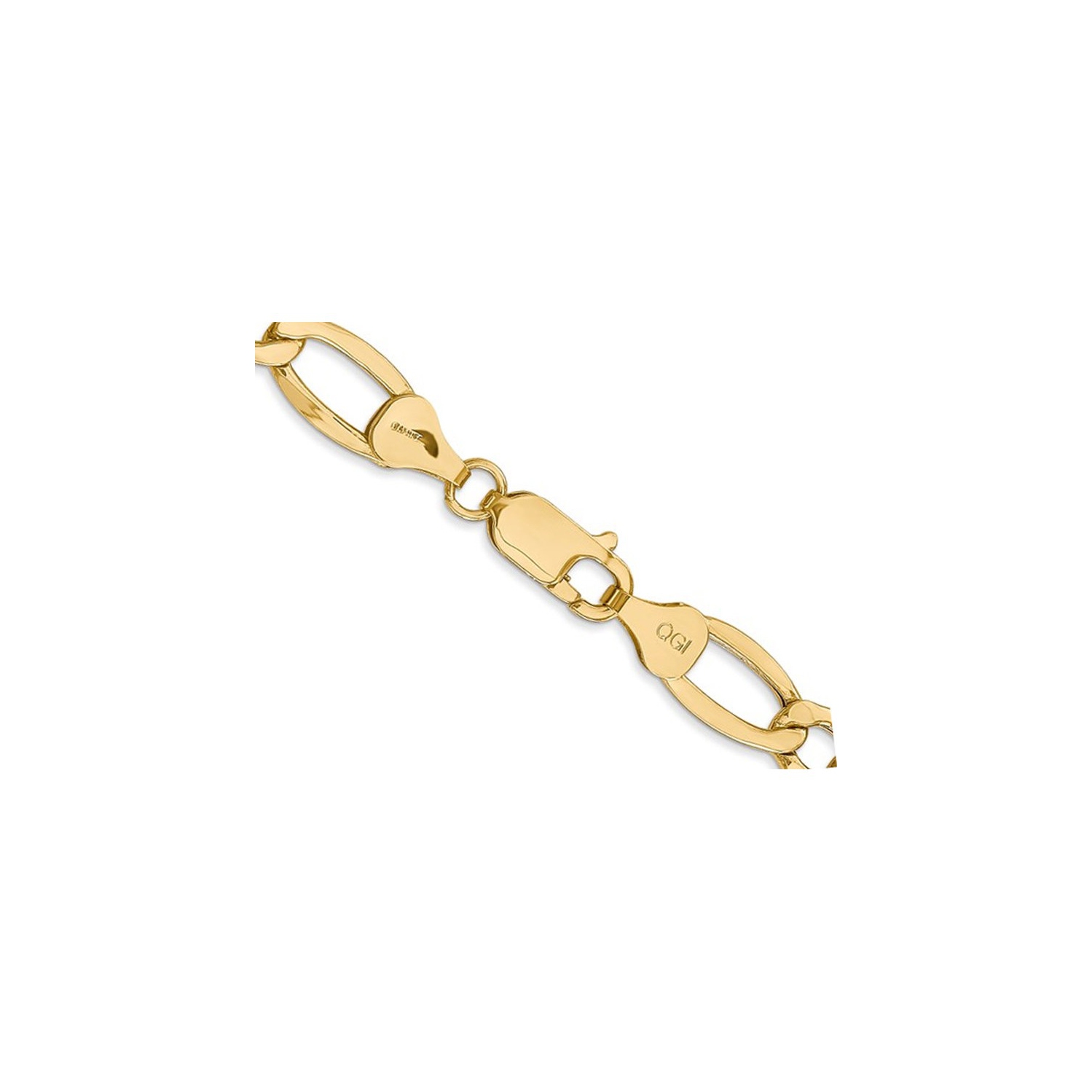 14K Yellow Gold Figaro Chain Necklace 18 Inches