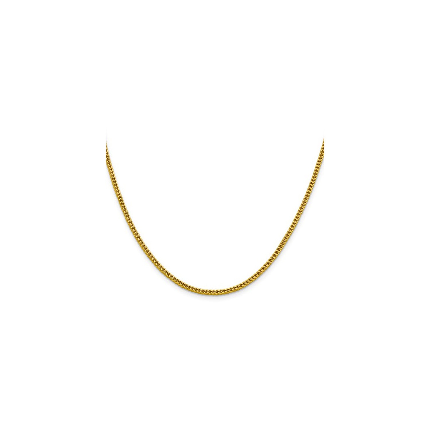 18 inch 14 Karat Yellow Gold Semi-Solid Franco Chain