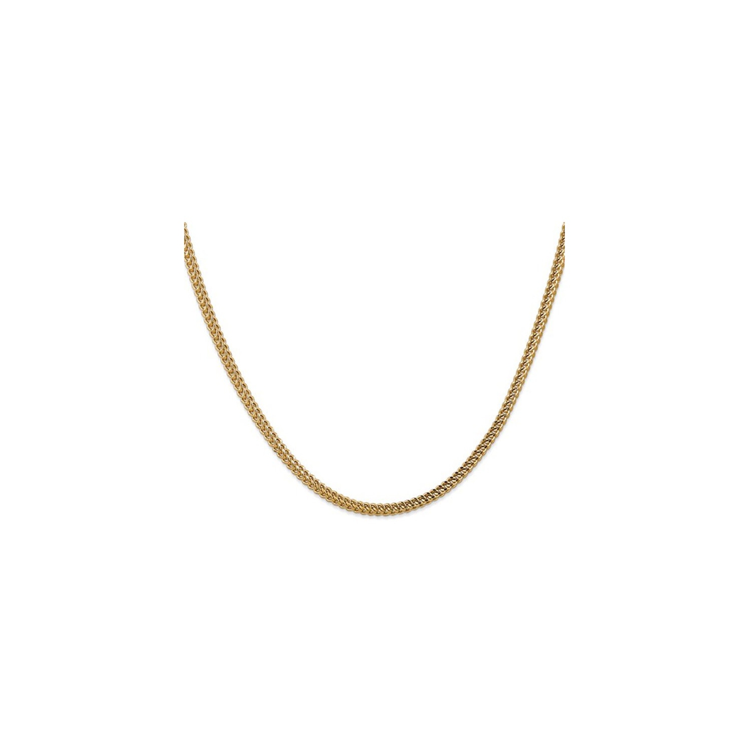 22 inch 14 Karat Yellow Gold Semi-Solid Franco Chain