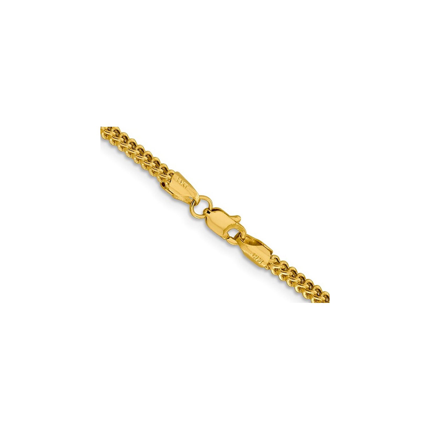 22 inch 14 Karat Yellow Gold Semi-Solid Franco Chain