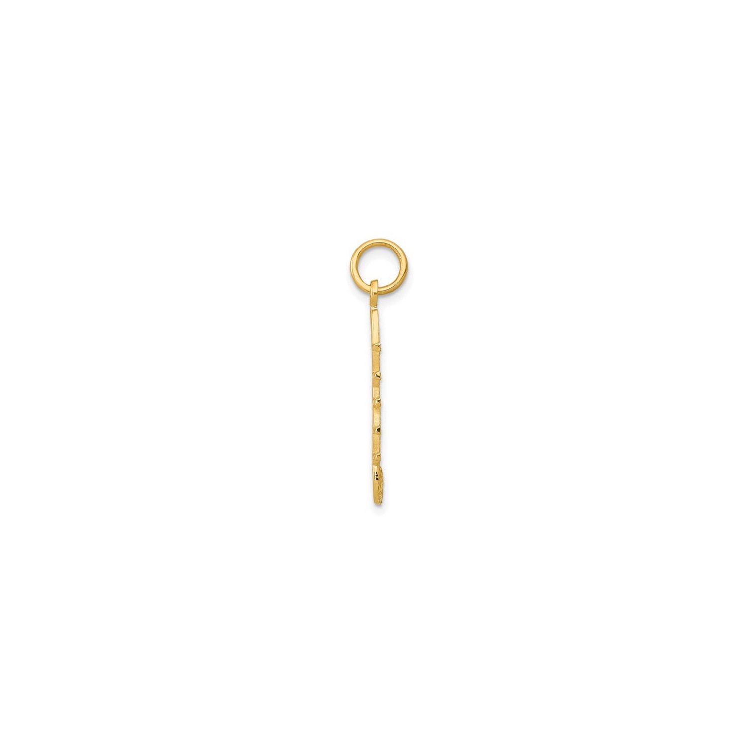 10K Yellow Gold Musical Note Charm Pendant