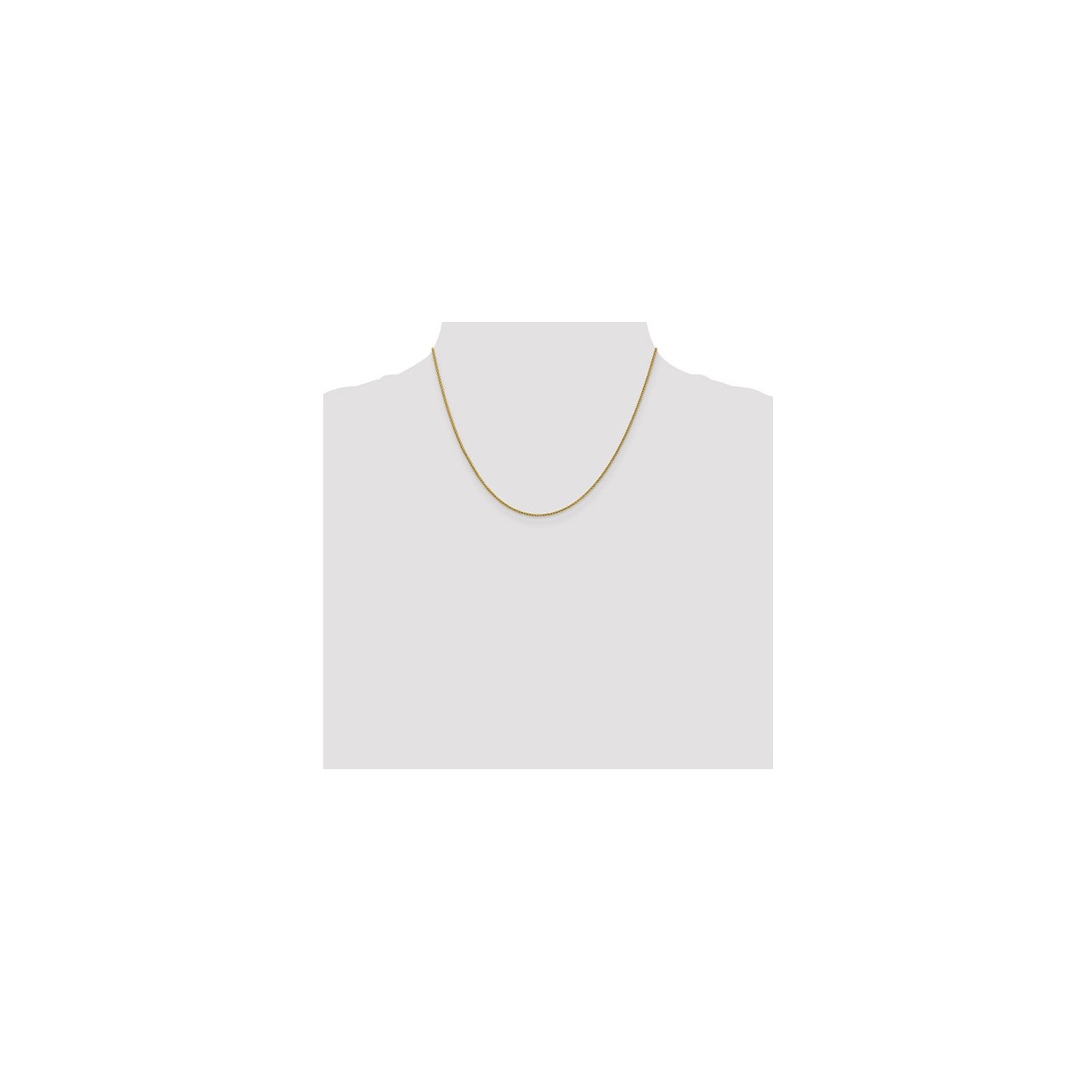 18 inch 14 Karat Yellow Gold Diamond-Cut Franco Chain in