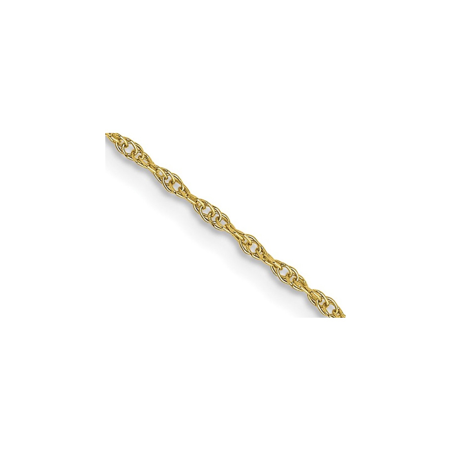 18 inches 14K Yellow Gold Carded Cable Rope Chain 0.95mm