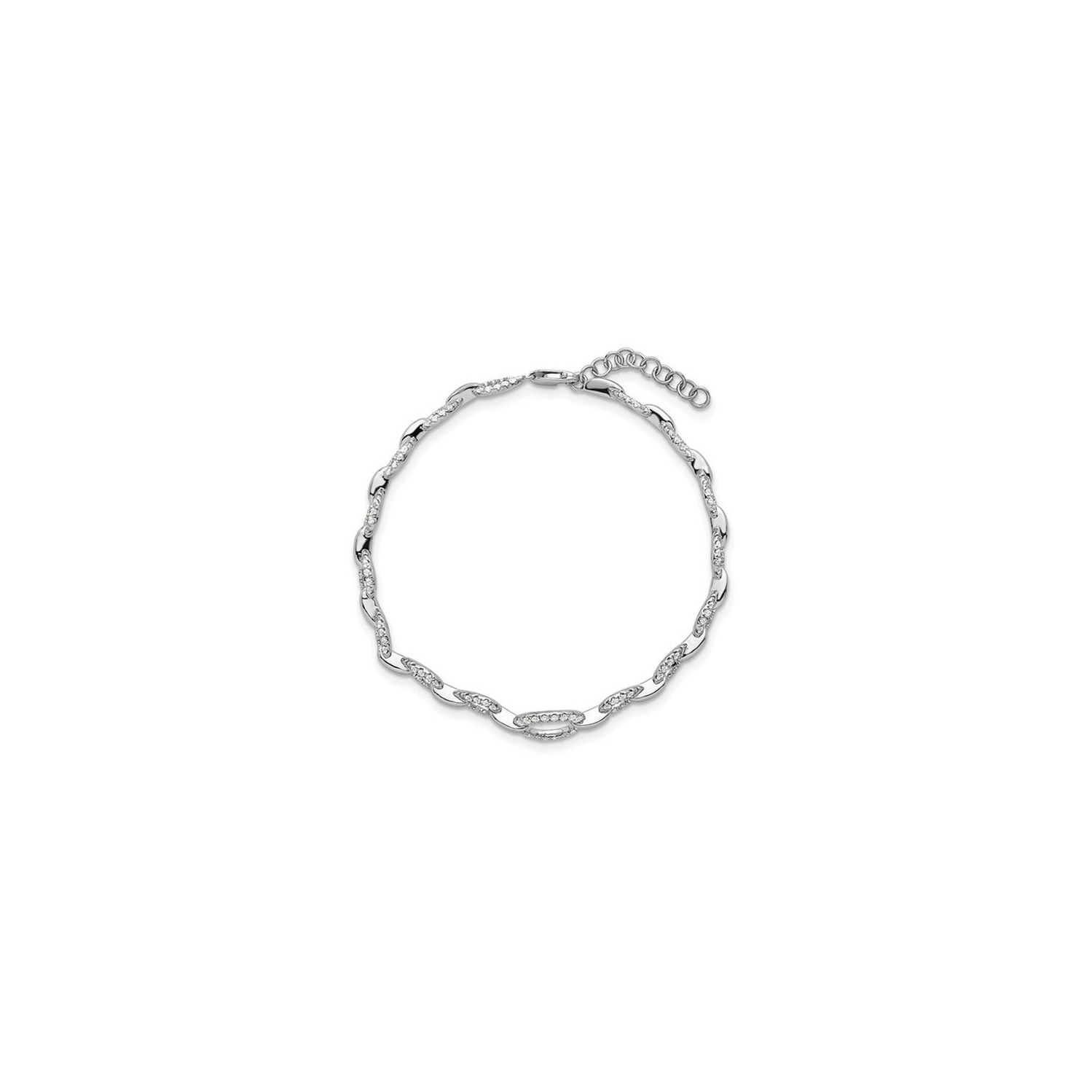 Bracelet en or blanc 14K ct avec diamants d'1,42 carat cultivés en laboratoire