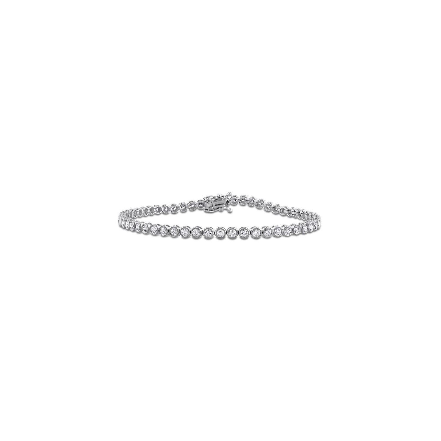 2.00 Carat Lab-Grown Diamond Tennis Bracelet in 14K White Gold (7.25 Inches)