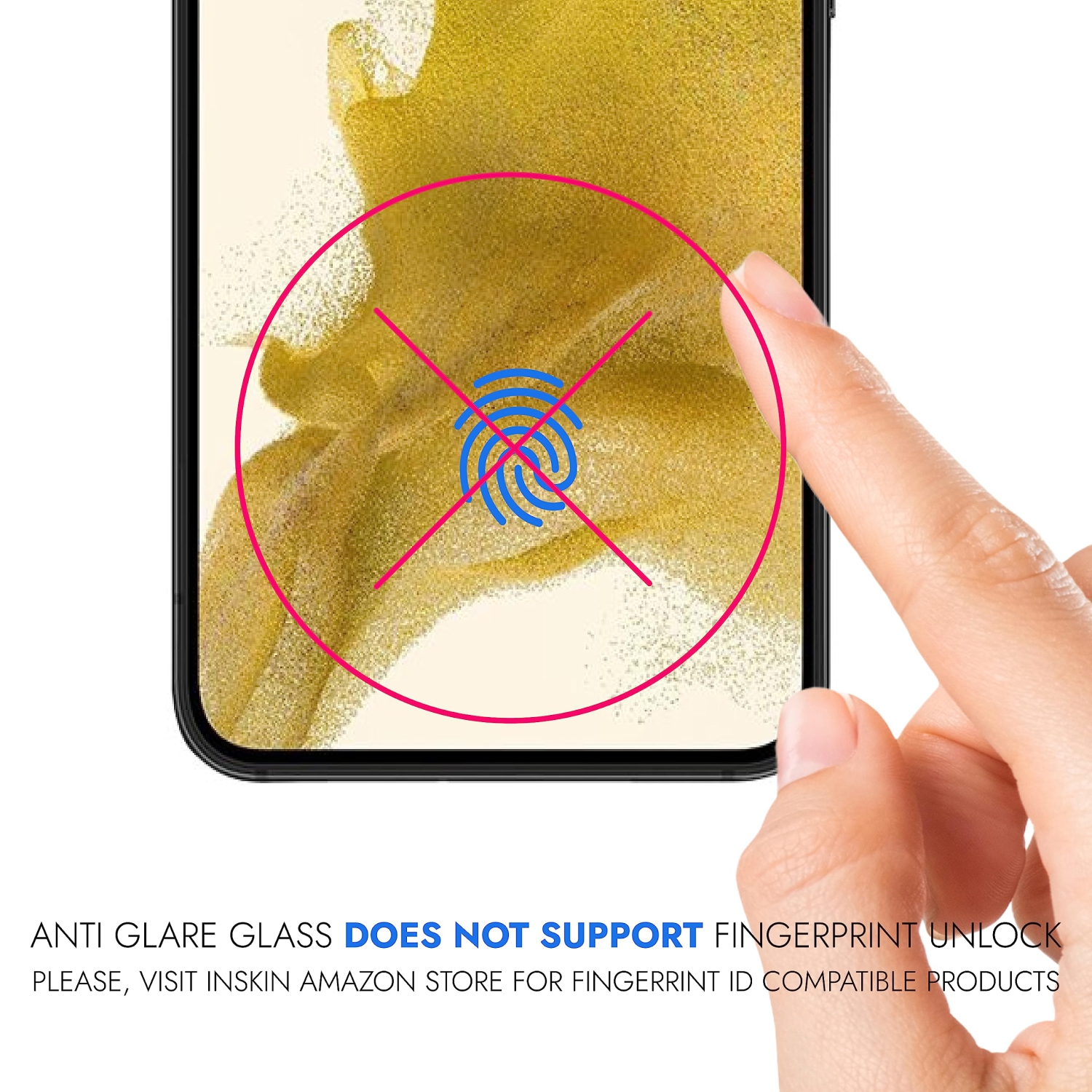 Inskin Anti Glare Screen Protector for Samsung Galaxy S23 Plus 5G 6.6 inch - 3+3 Pack with HD Clear Camera Lens Guard