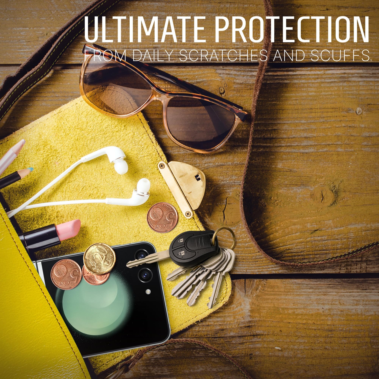 Inskin – Protecteur d’écran avant en verre trempé pour Samsung Galaxy Z Flip 5 5G 6,7&nbsp;po [2023] – Ensemble Ultimate 3+3 avec protecteur