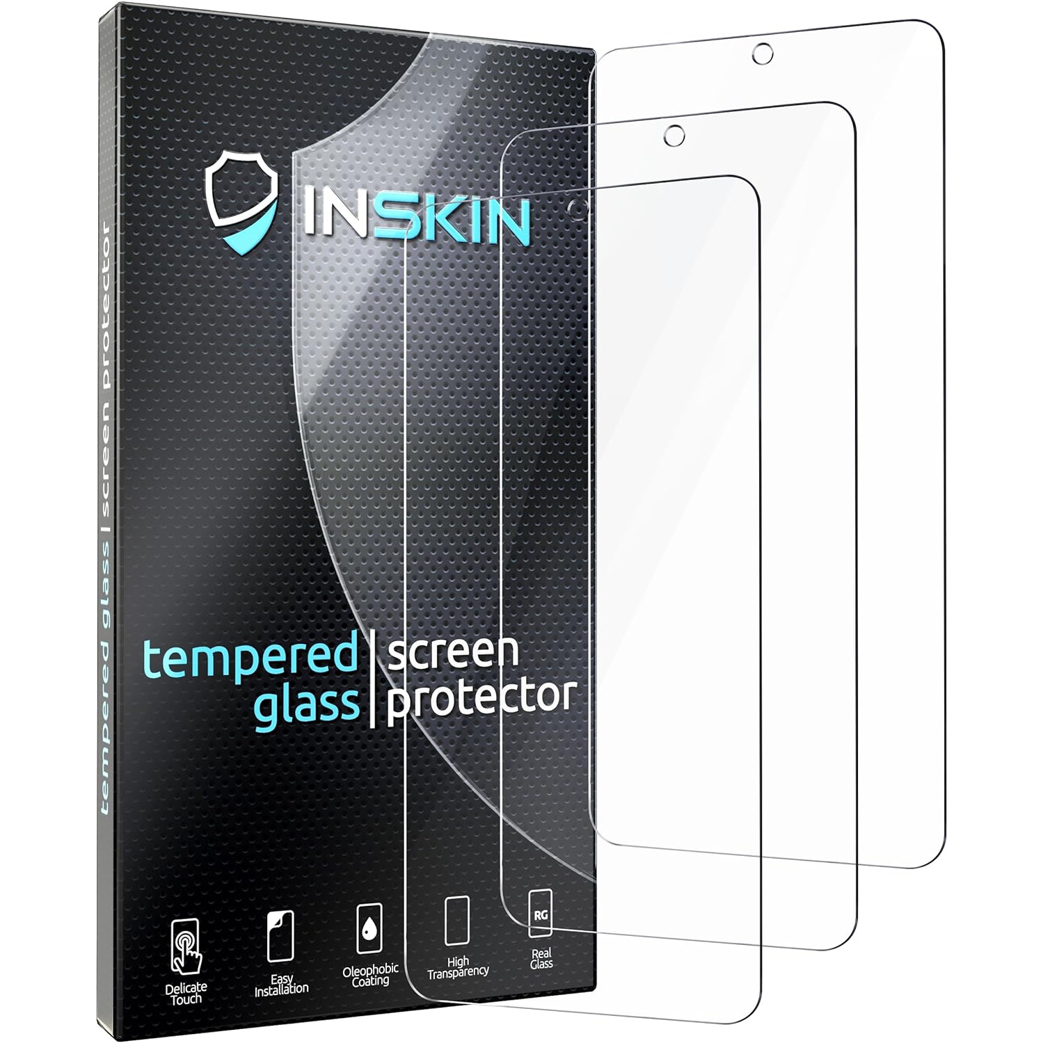 Protecteur d'écran d'Inskin pour Galaxy A51 4G/A51 5G/A51 5G UW 6,5 po de Samsung – Paquet de 3, verre trempé, revêtement plasma, prise en
