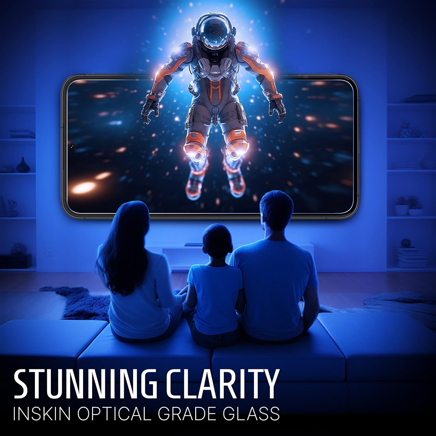 Inskin Screen Protector for Samsung Galaxy S23 5G - 3+3 Tempered Glass for Screen & Camera Lens, Auto-Align Installation, Plasma Coating, Fingerprint