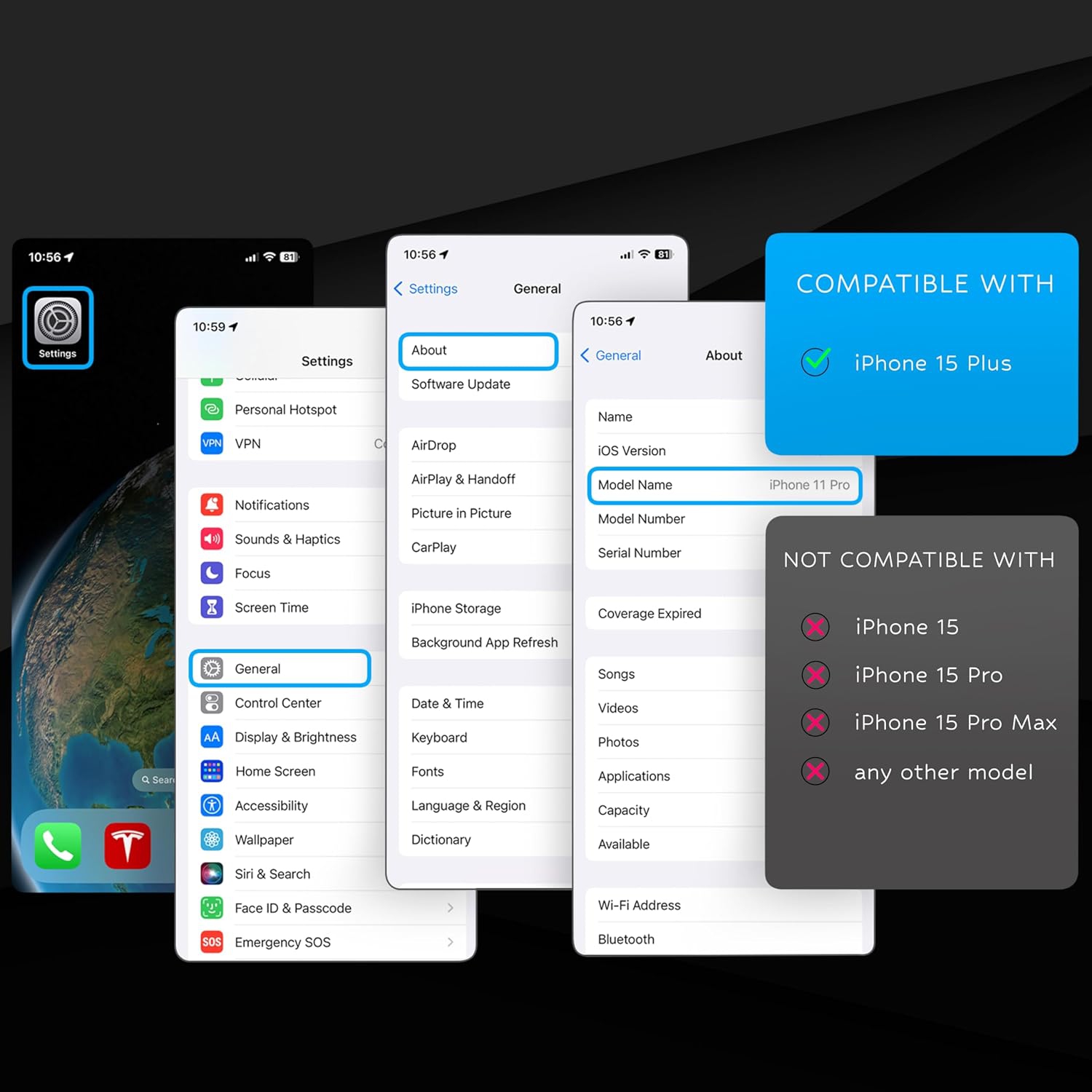 Inskin Screen Protector for iPhone 15 Plus - 3+3 Tempered Glass for Screen & Camera Lens, Auto-Align Installation, Ultra HD, Plasma Coating, Fits