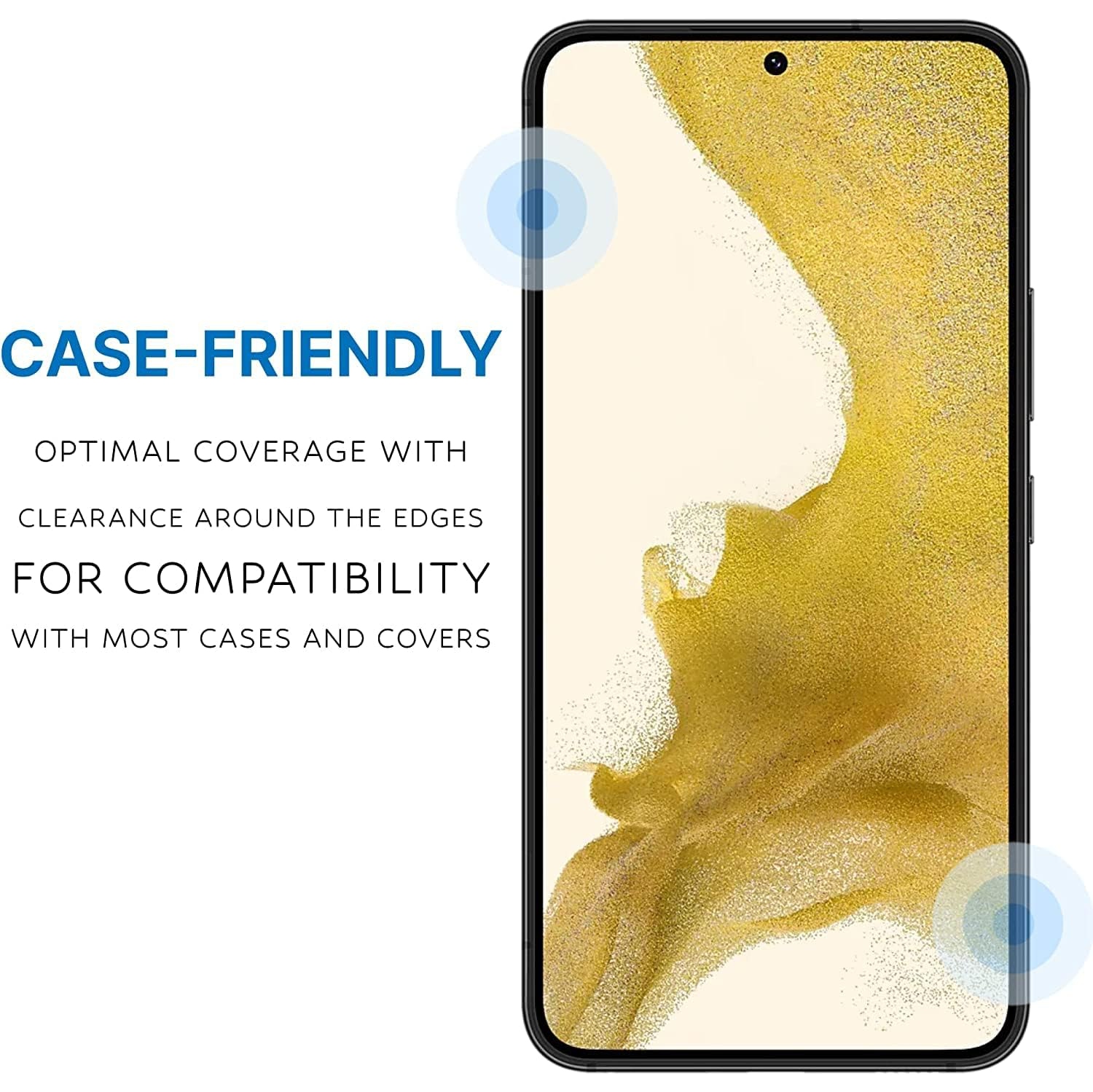 Inskin Screen Protector for Samsung Galaxy S22 5G - 2+2 Tempered Glass for Screen & Camera Lens, Auto-Align Installation, Plasma Coating, Fits Cases