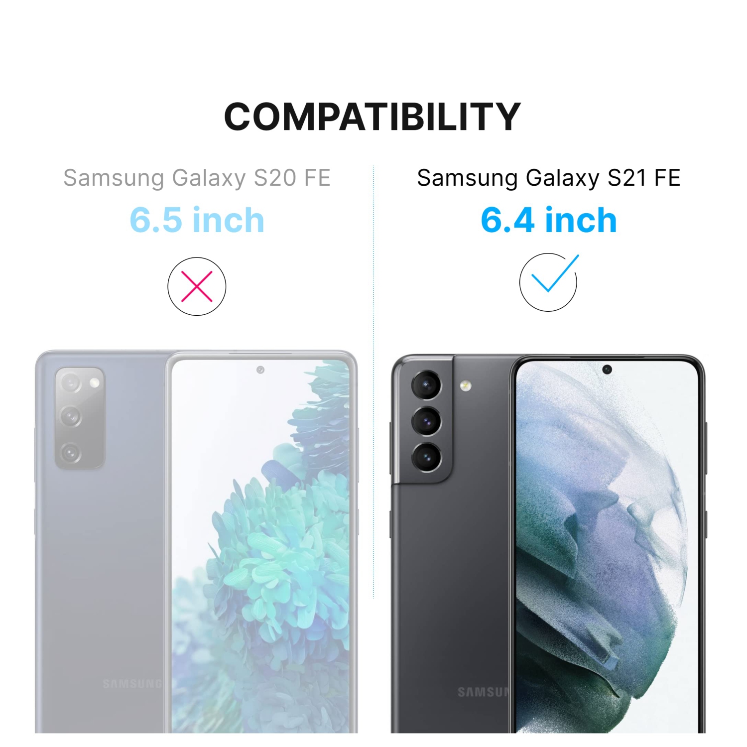 Inskin Screen Protector for Samsung Galaxy S21 FE 5G/4G - 3-Pack Tempered Glass, Auto-Align Installation, Plasma Coating, Fingerprint ID Support,