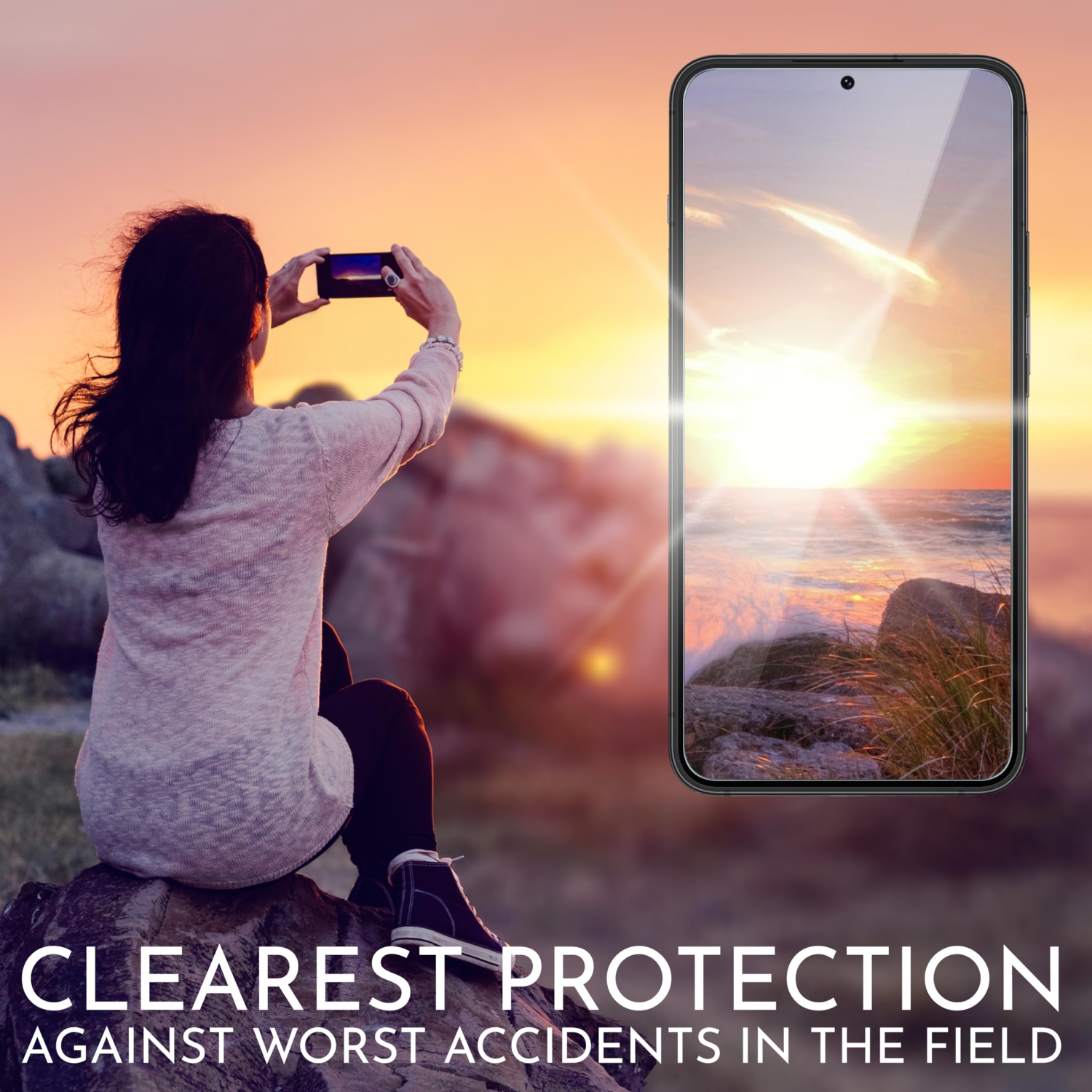 Inskin Screen Protector for Samsung Galaxy S21 FE 5G/4G - 3-Pack Tempered Glass, Auto-Align Installation, Plasma Coating, Fingerprint ID Support,