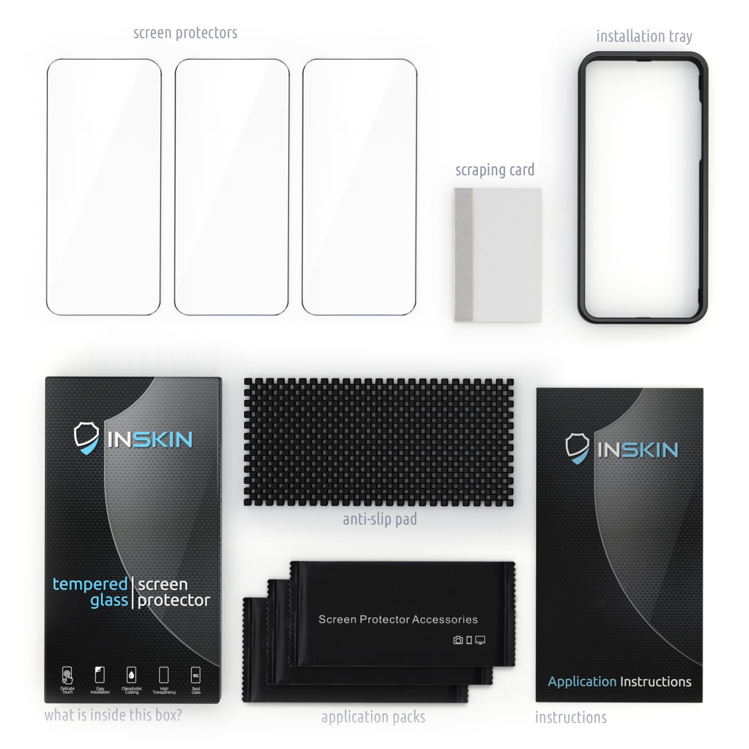 Inskin Screen Protector for Samsung Galaxy S20 FE 6.5" - 3-Pack, Tempered Glass, Auto-Alignment, Fingerprint Fri