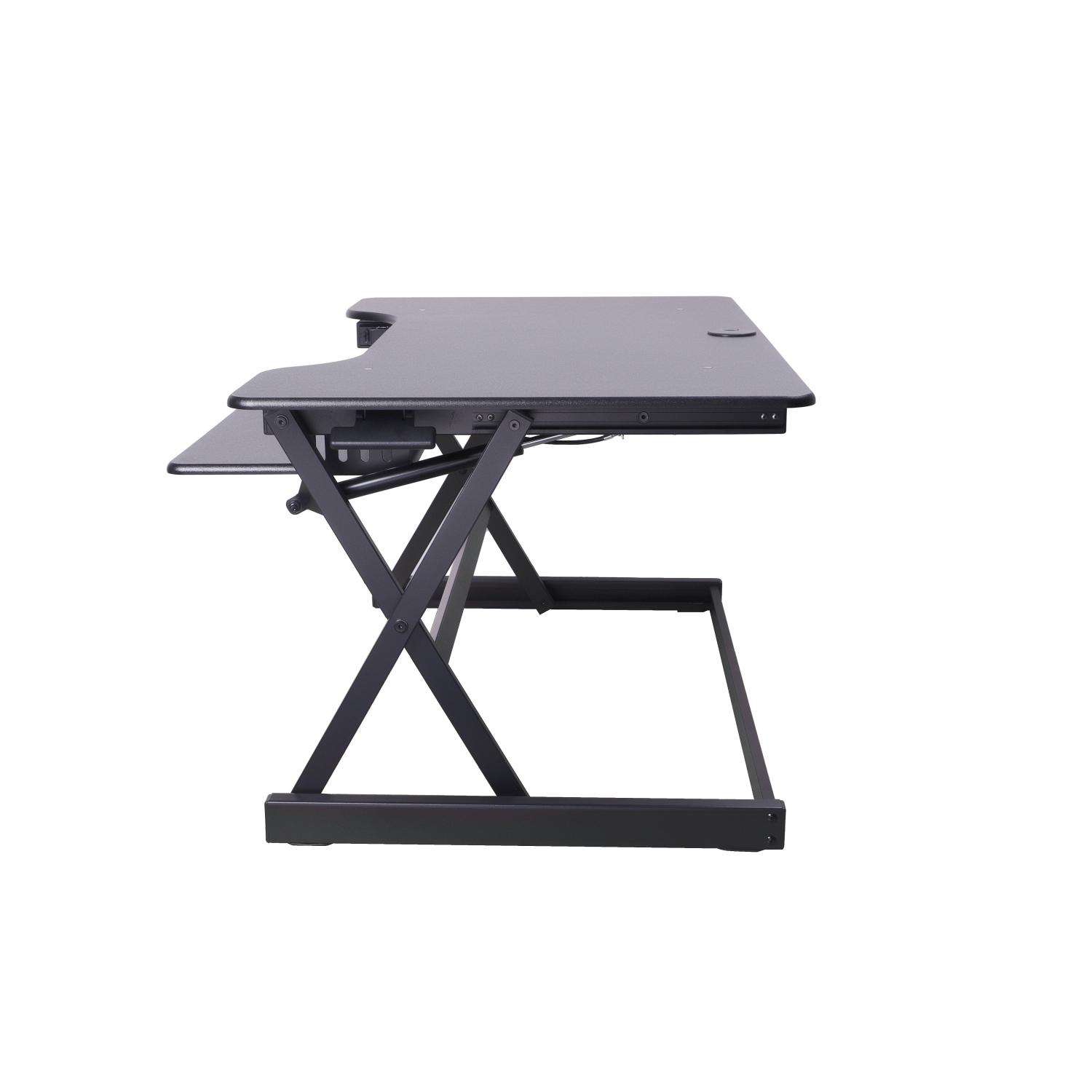 Surélévateur bureau réglable 40 po avec prises c.a. et ports USB DADR-40 de Rocelco