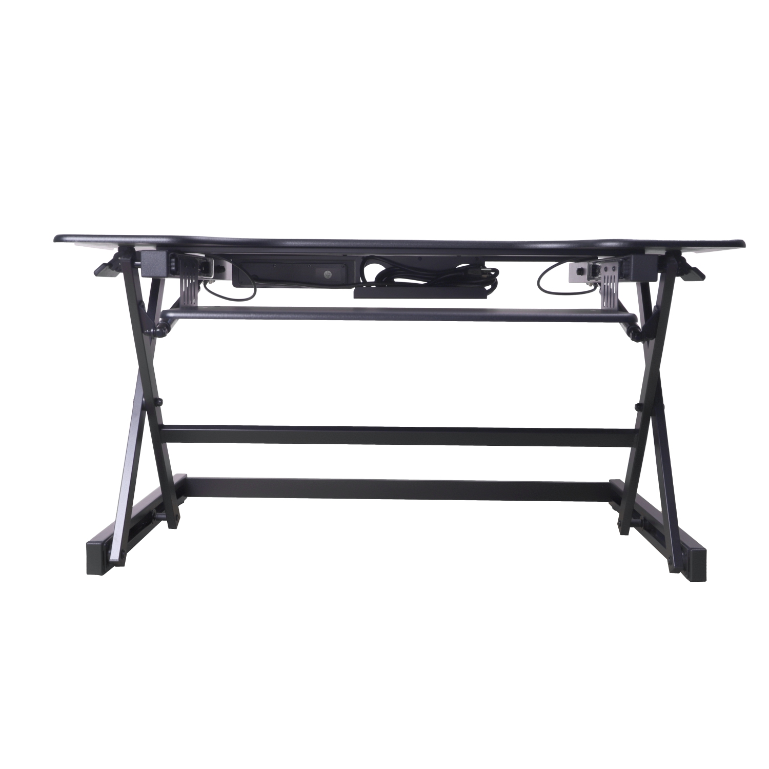 Surélévateur bureau réglable 40 po avec prises c.a. et ports USB DADR-40 de Rocelco