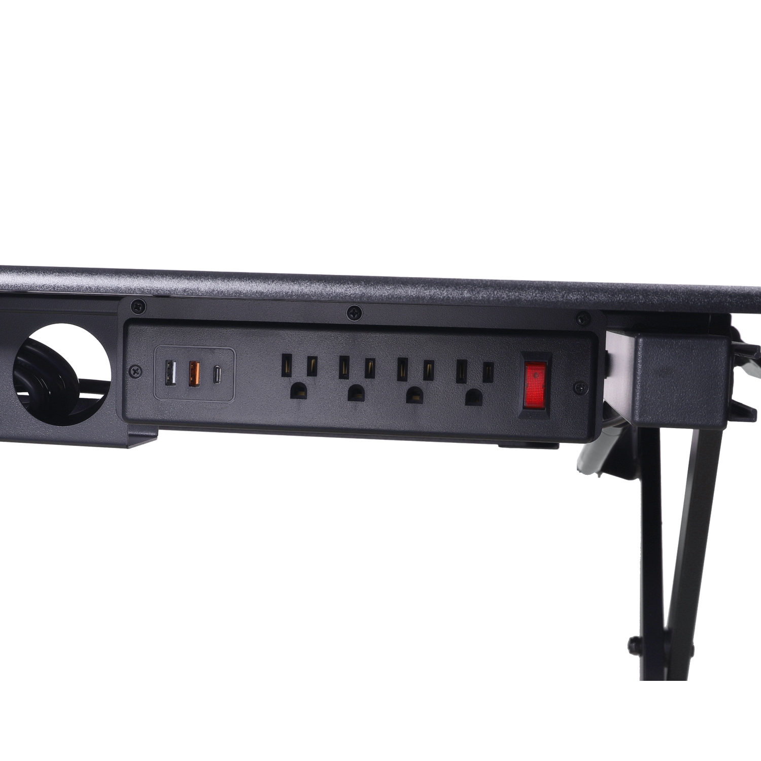 Surélévateur bureau réglable 40 po avec prises c.a. et ports USB DADR-40 de Rocelco