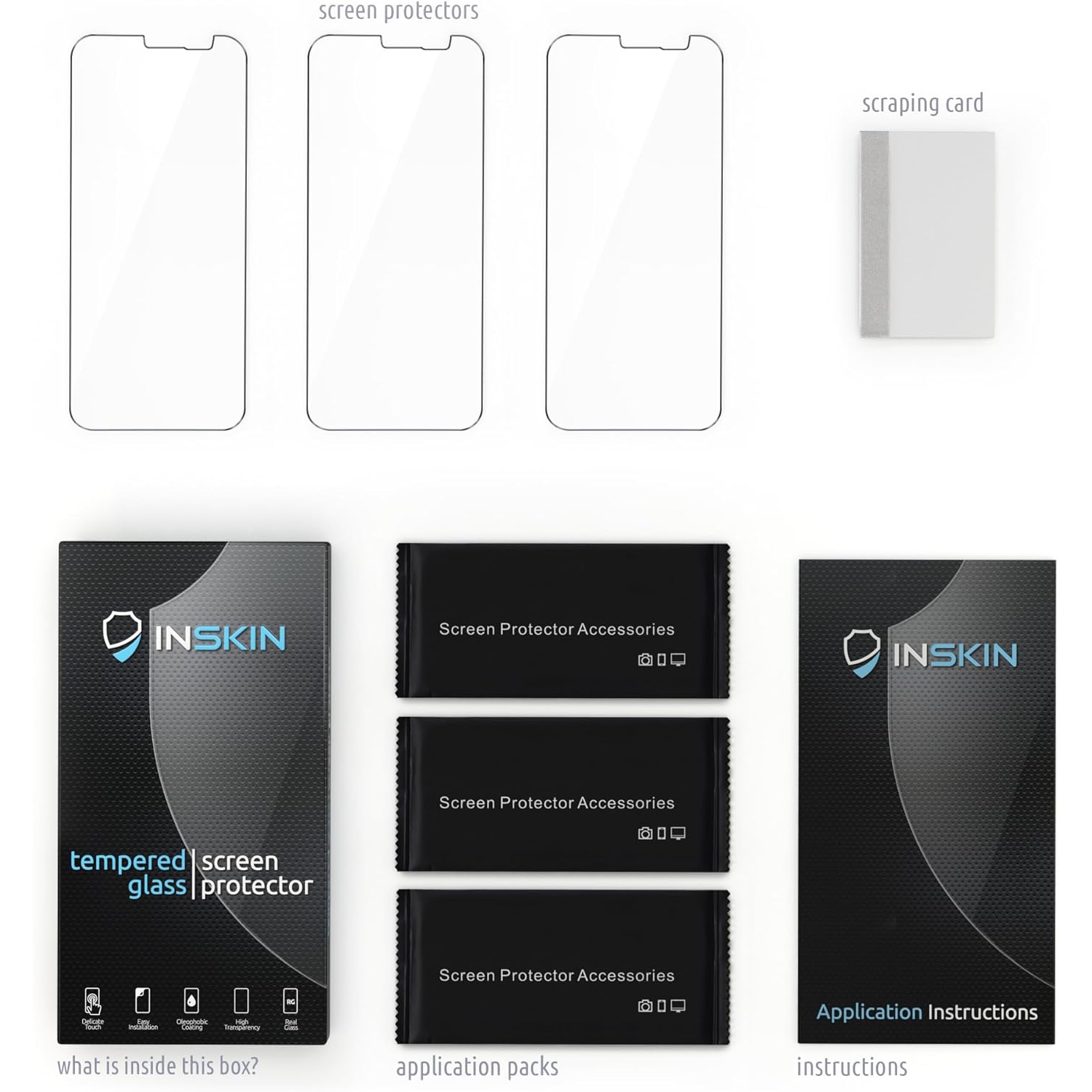 Inskin – Protecteur d’écran en verre trempé pour Samsung Galaxy A8 5,6&nbsp;po série A530 [2018] – Paquet de 3, Ultra HD, revêtement plasma