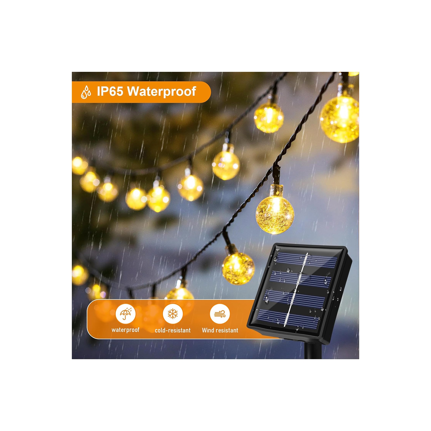 axGear Solar LED String Light Outdoor Waterproof Garden Patio Christmas Decoration 23FT