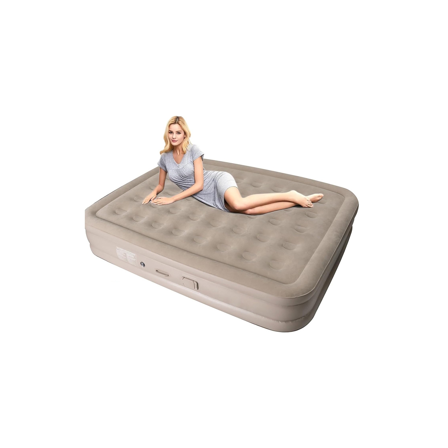 axGear Air Bed Mattress Queen Size Built-in Pump LED Inflatable with 2 Pillows