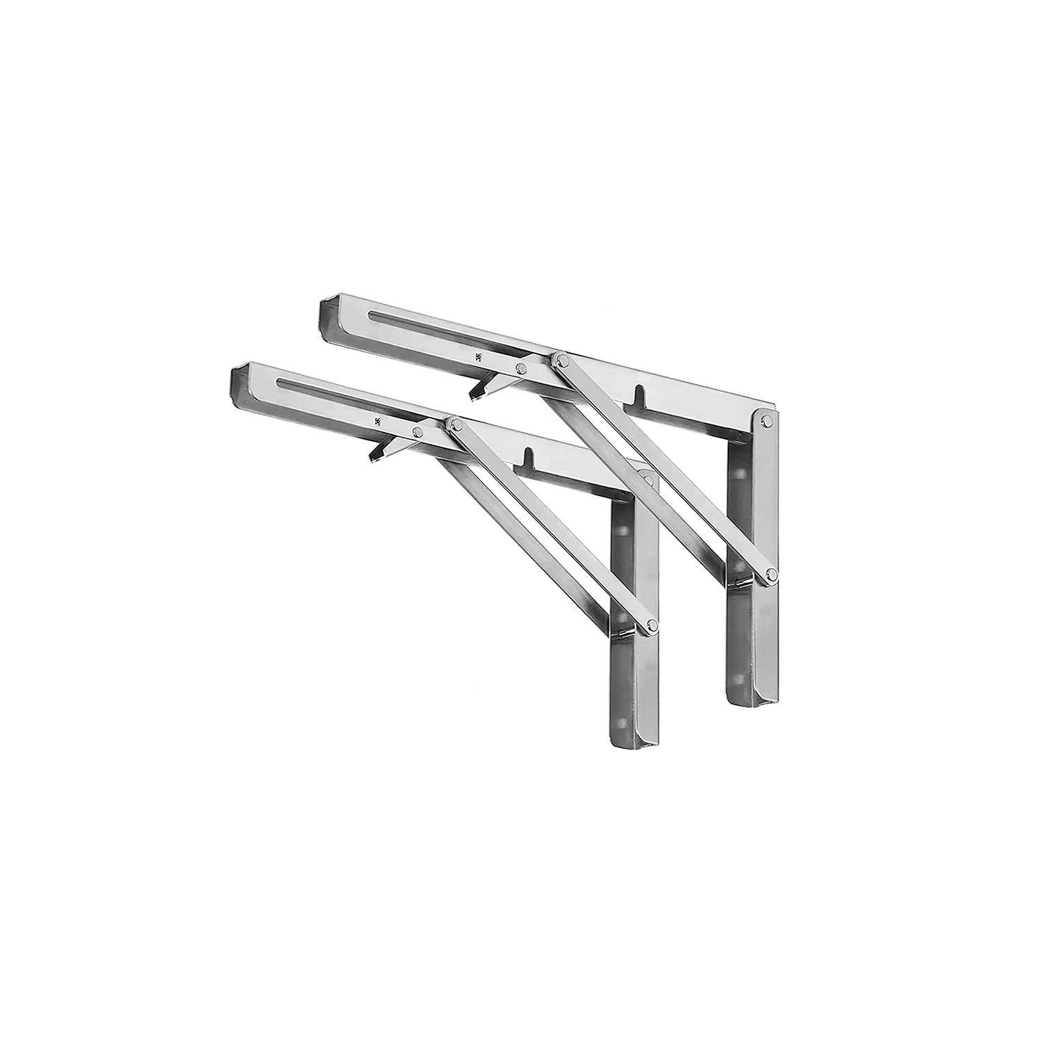axGear Folding Shelf Brackets 10 Inch Stainless Steel Drop Down Bracket Heavy Duty