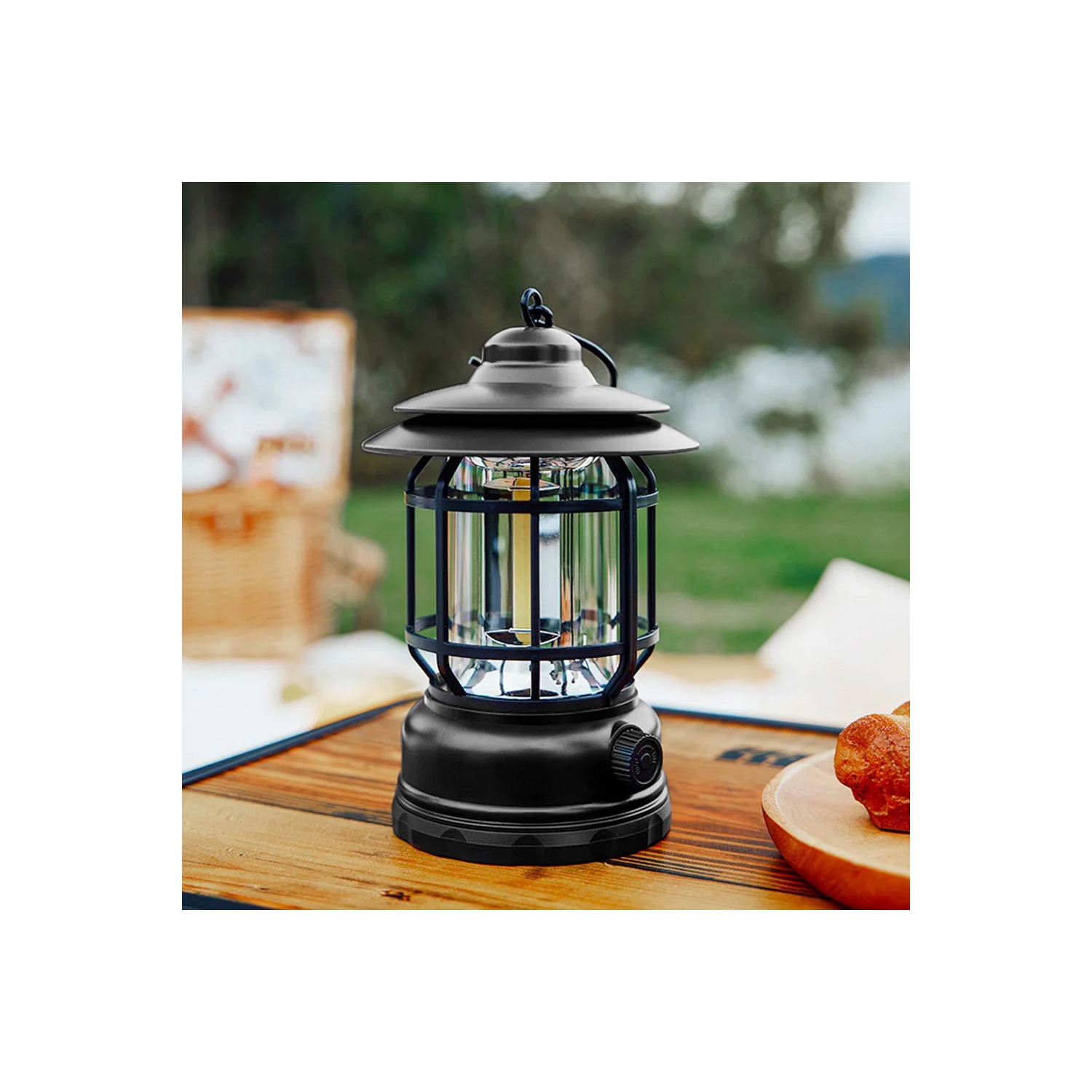 Lampe de camping à DEL avec gradateur à crochet pour l'extérieur d'axGear