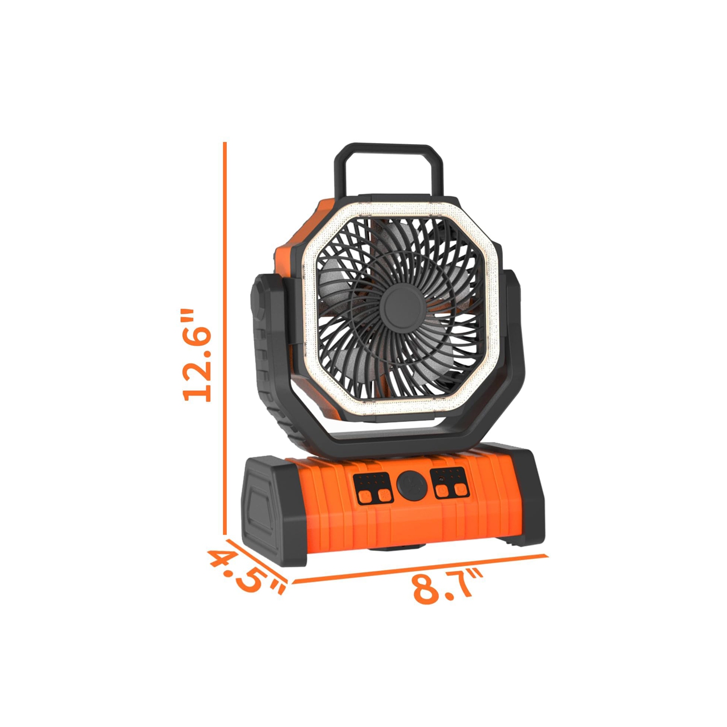 Lampe de tente portative d'extérieur avec ventilateur de camping DEL rechargeable d'axGear