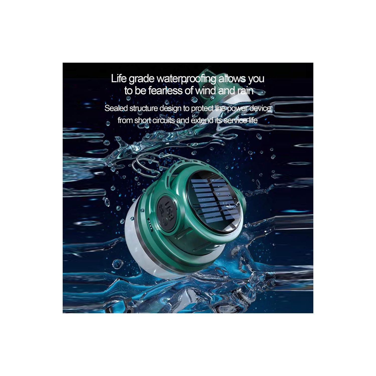 axGear Solar Camping Light LED Lantern Tent Light Outdoor Flashlight Rechargable