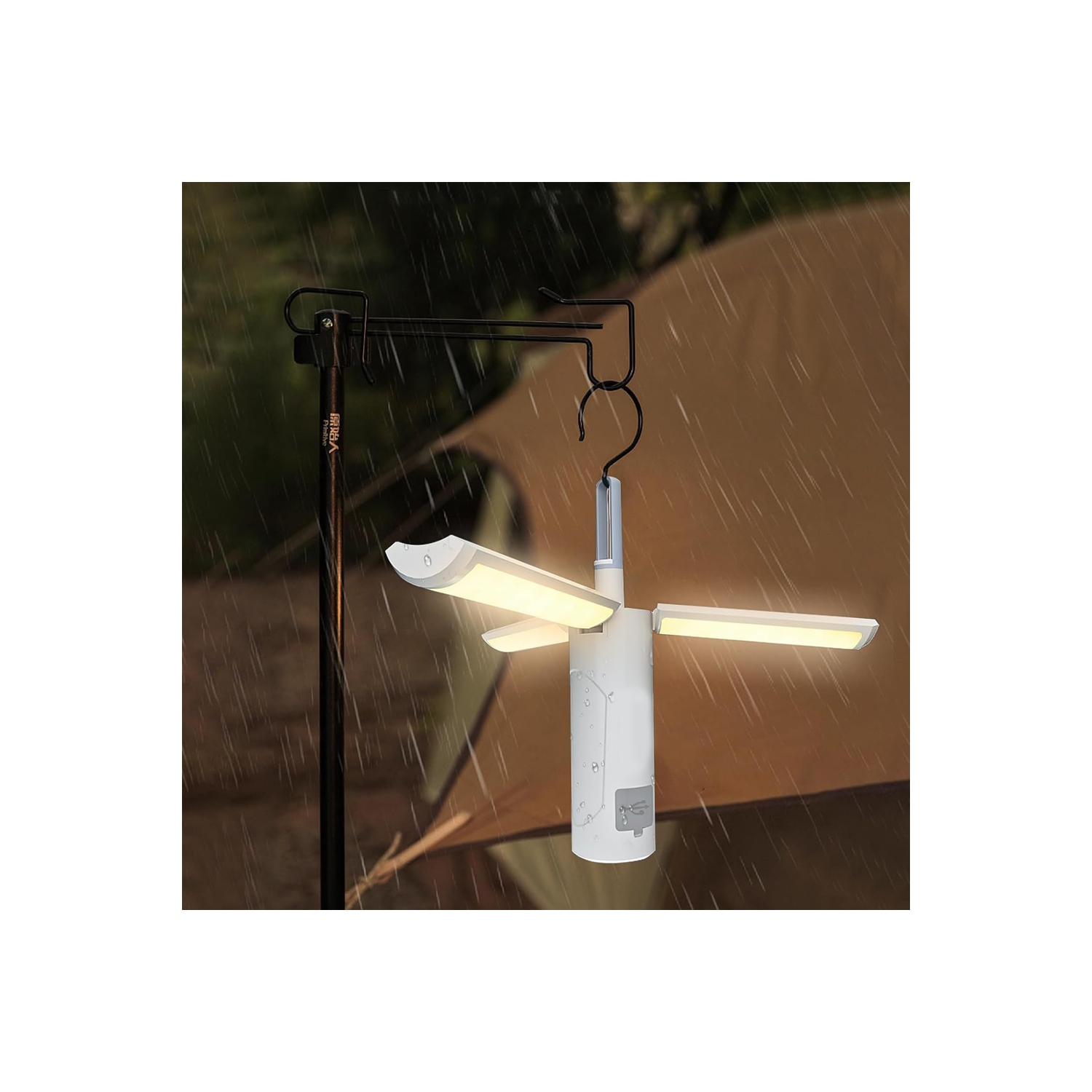 axGear Lantern Flashlight LED Camping Tent Light Foldable Power Bank Water Resistant