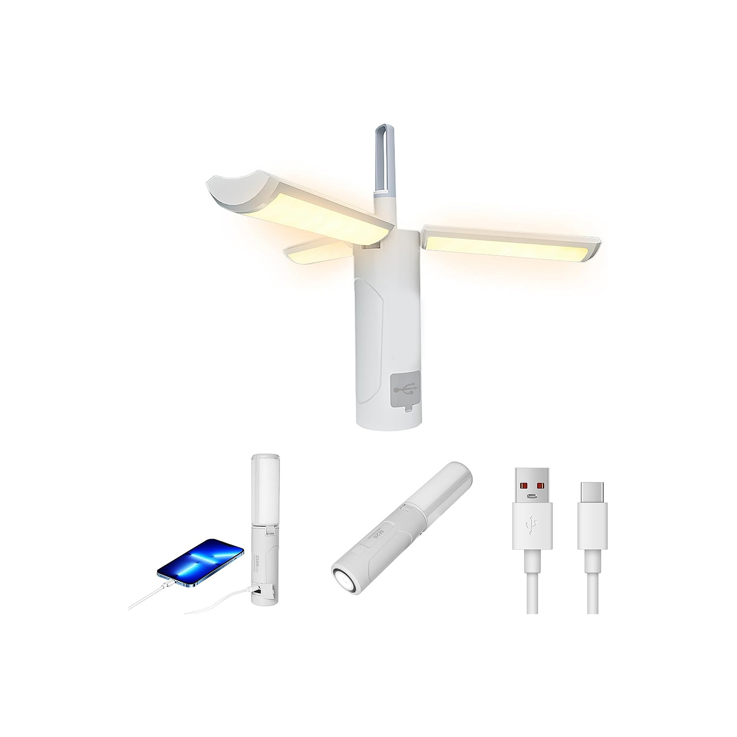 axGear Lantern Flashlight LED Camping Tent Light Foldable Power Bank Water Resistant