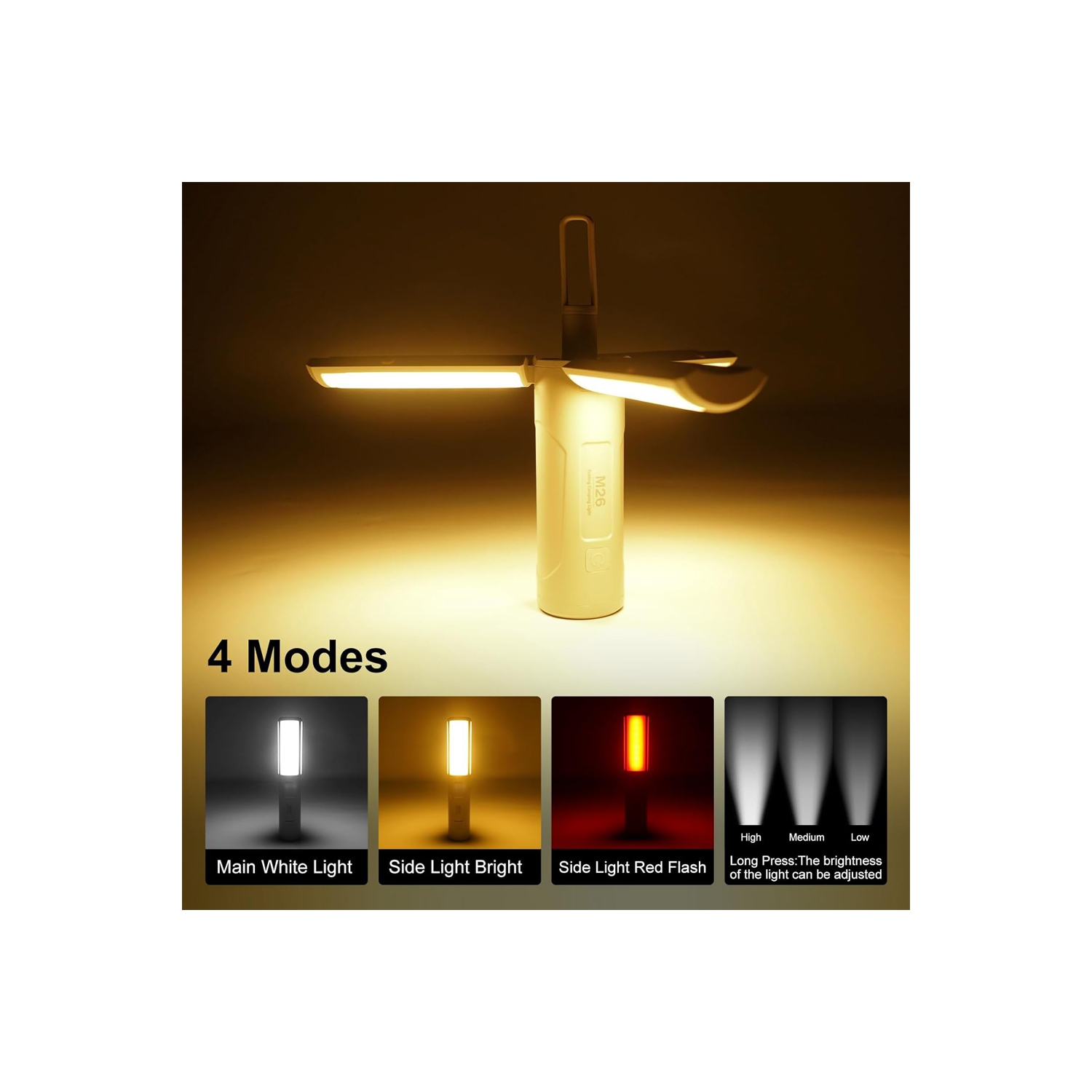 axGear Lantern Flashlight LED Camping Tent Light Foldable Power Bank Water Resistant