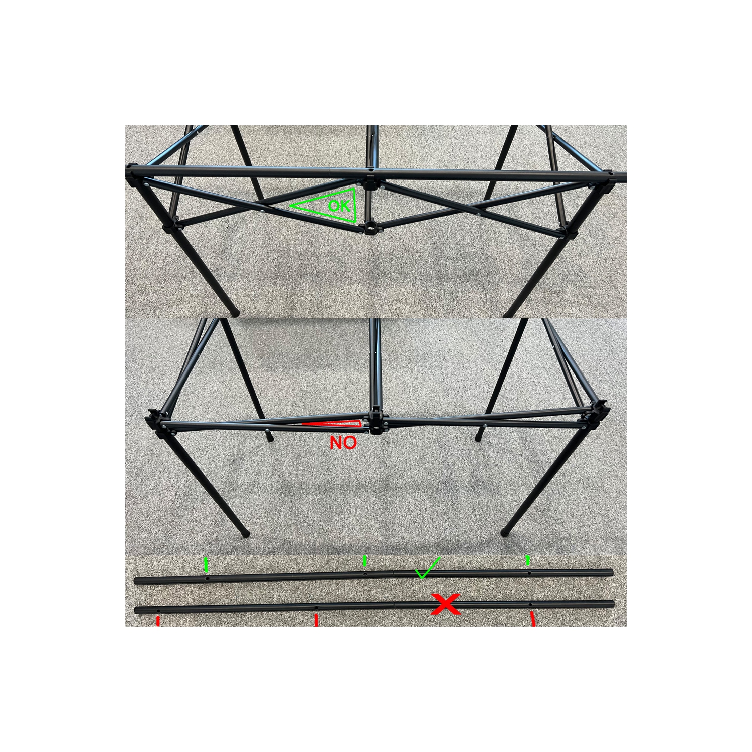 Table de camping pliante de axGear portative, hauteur réglable, aluminium, sac de transport pour pique-nique