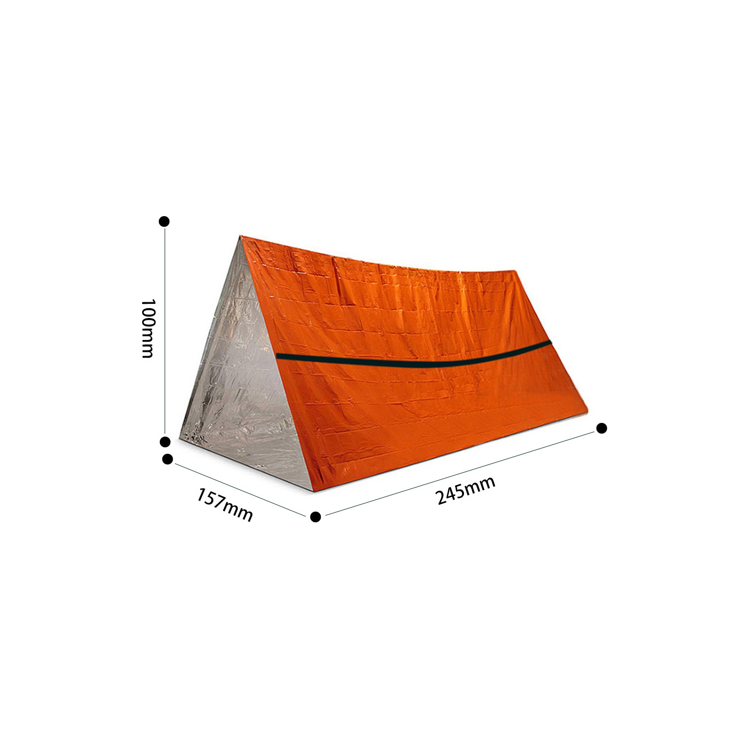 Ensemble de survie avec couverture d'urgence d'axGear, équipement de camping de randonnée pour l'extérieur, avec espace en bisens
