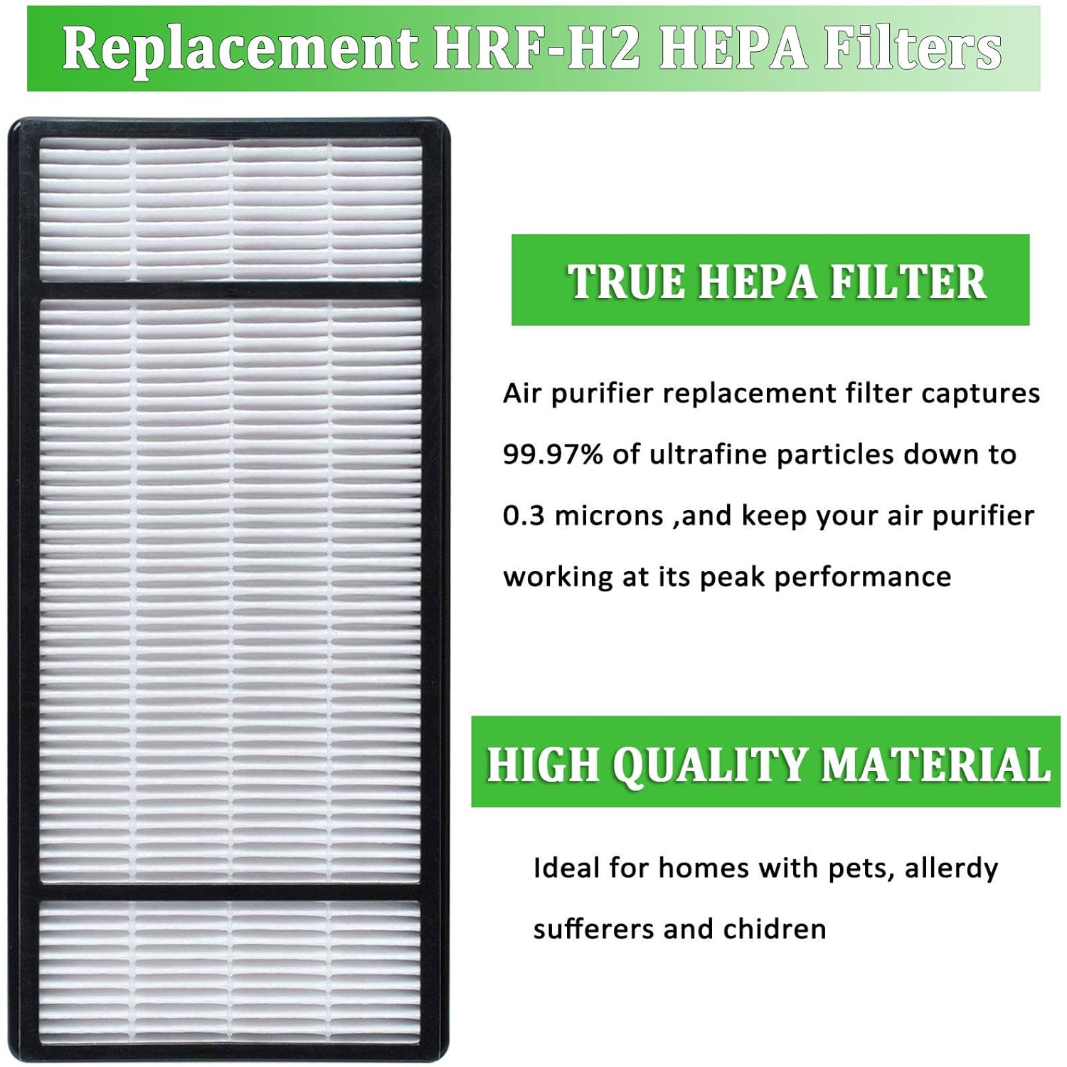 4 HEPA Replacement Filter H and 8 Carbon Pre Filter B Compatible with Honeywell Air Purifiers HRF-H1 HRF-H2, and with Honeywell HPA050, HPA060,