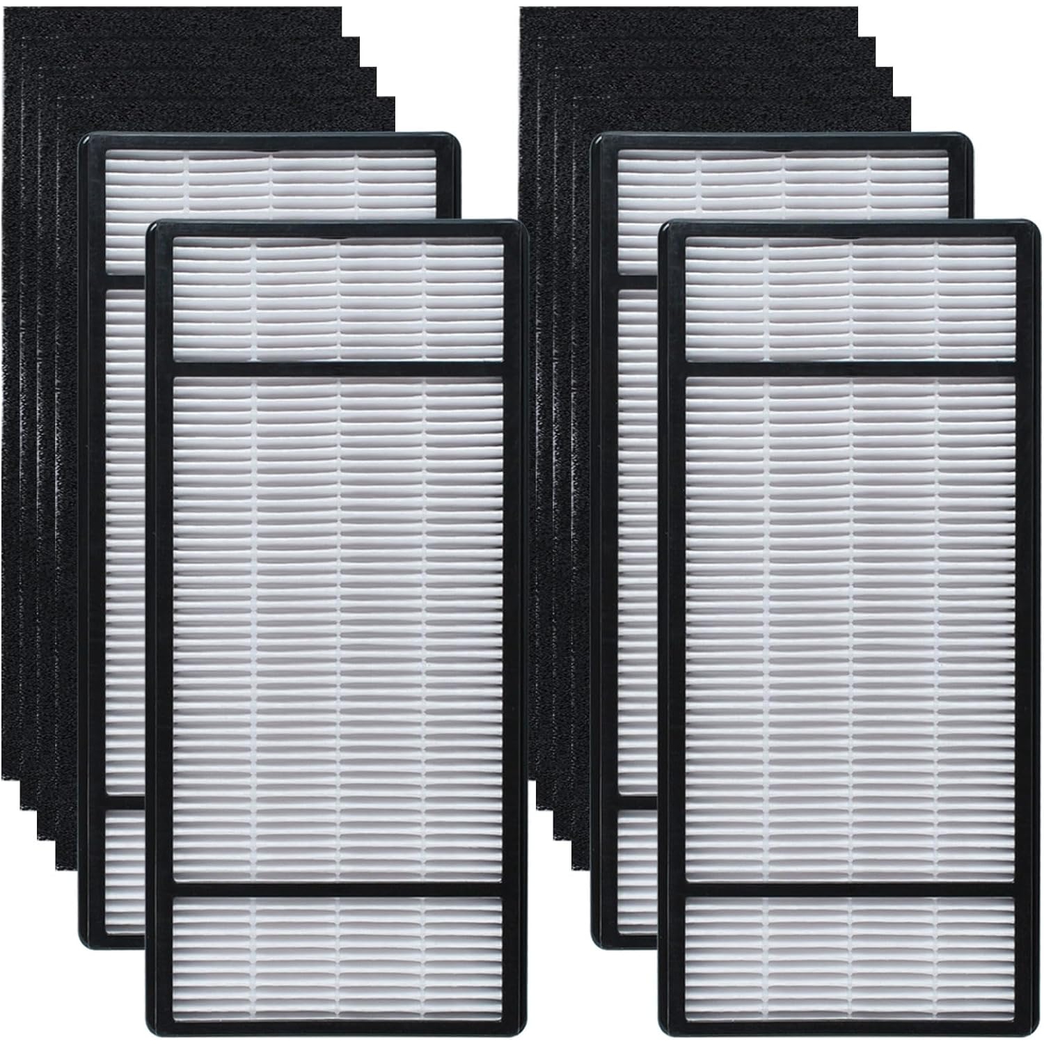 4 HEPA Replacement Filter H and 8 Carbon Pre Filter B Compatible with Honeywell Air Purifiers HRF-H1 HRF-H2, and with Honeywell HPA050, HPA060,