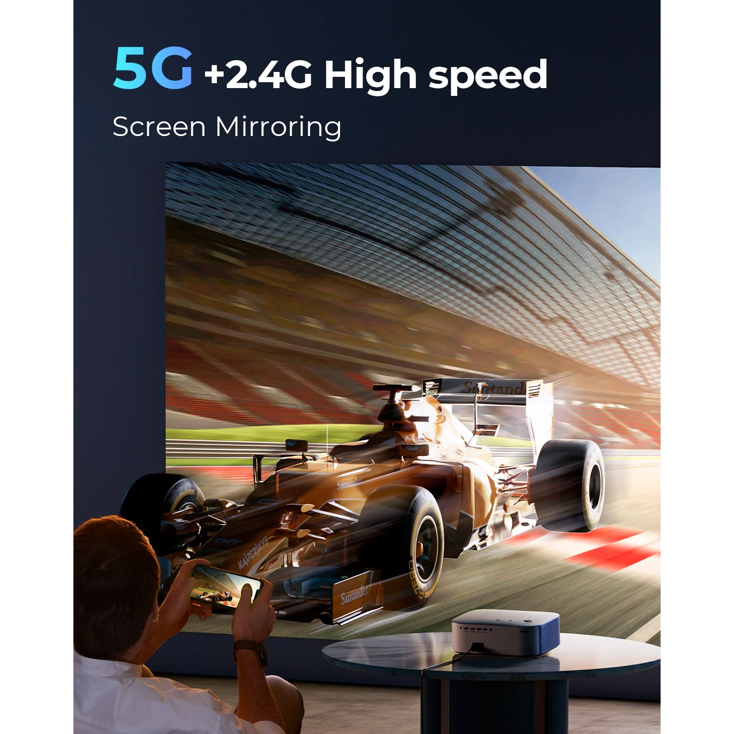 Vankyo – projecteur HD intégrale 1080P performance V700&nbsp;W avec 420 lumens ANSI, deux haut-parleurs Dolby 5&nbsp;W/4&nbsp;Ohm, Bluetooth