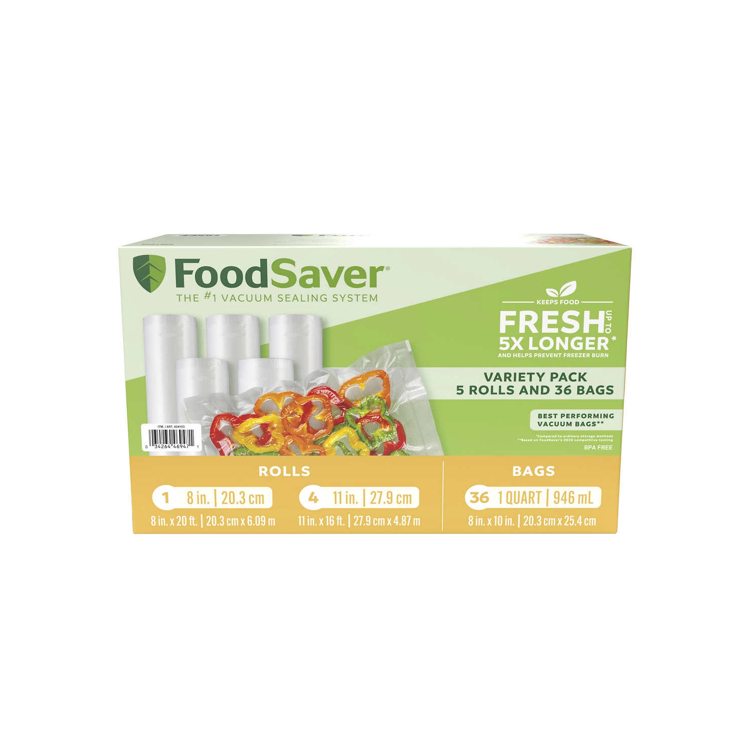Foodsaver Roll and Bag Combo Pack