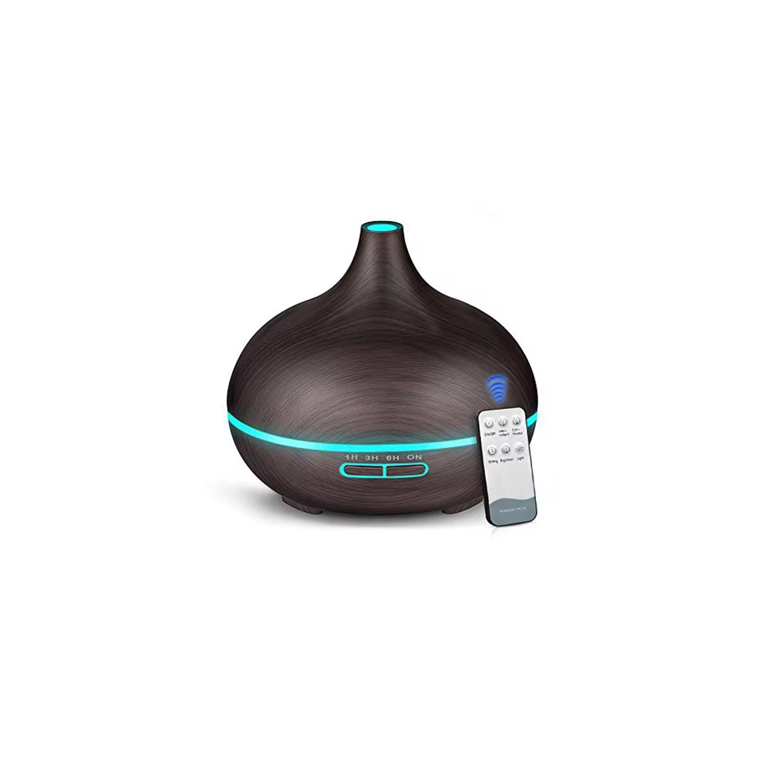 AROMAMIST 360 Ultrasonic Aroma Diffuser Humidifier - Wood Grain Dark