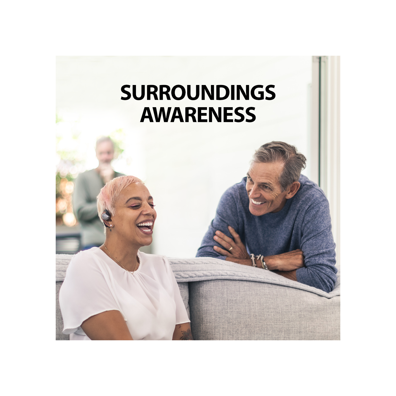 Avantree Medley Pebble - Open-Ear Wireless Earbuds for TV Watching with Bluetooth Transmitter & Headphones Charging Dock, Low Latency True Wireless