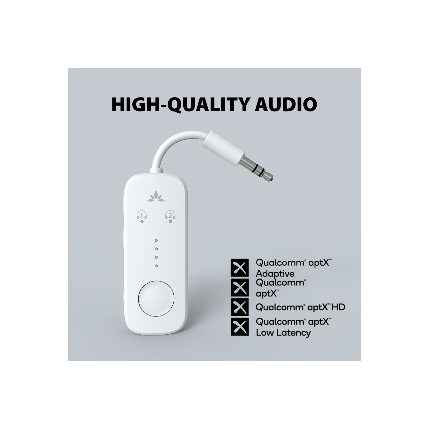 Avantree Relay - Premium Airplane Bluetooth 5.3 Adapter for All Headphones, apt-X Low Latency, Supports 2 Headphones or AirPods, Wireless Audio